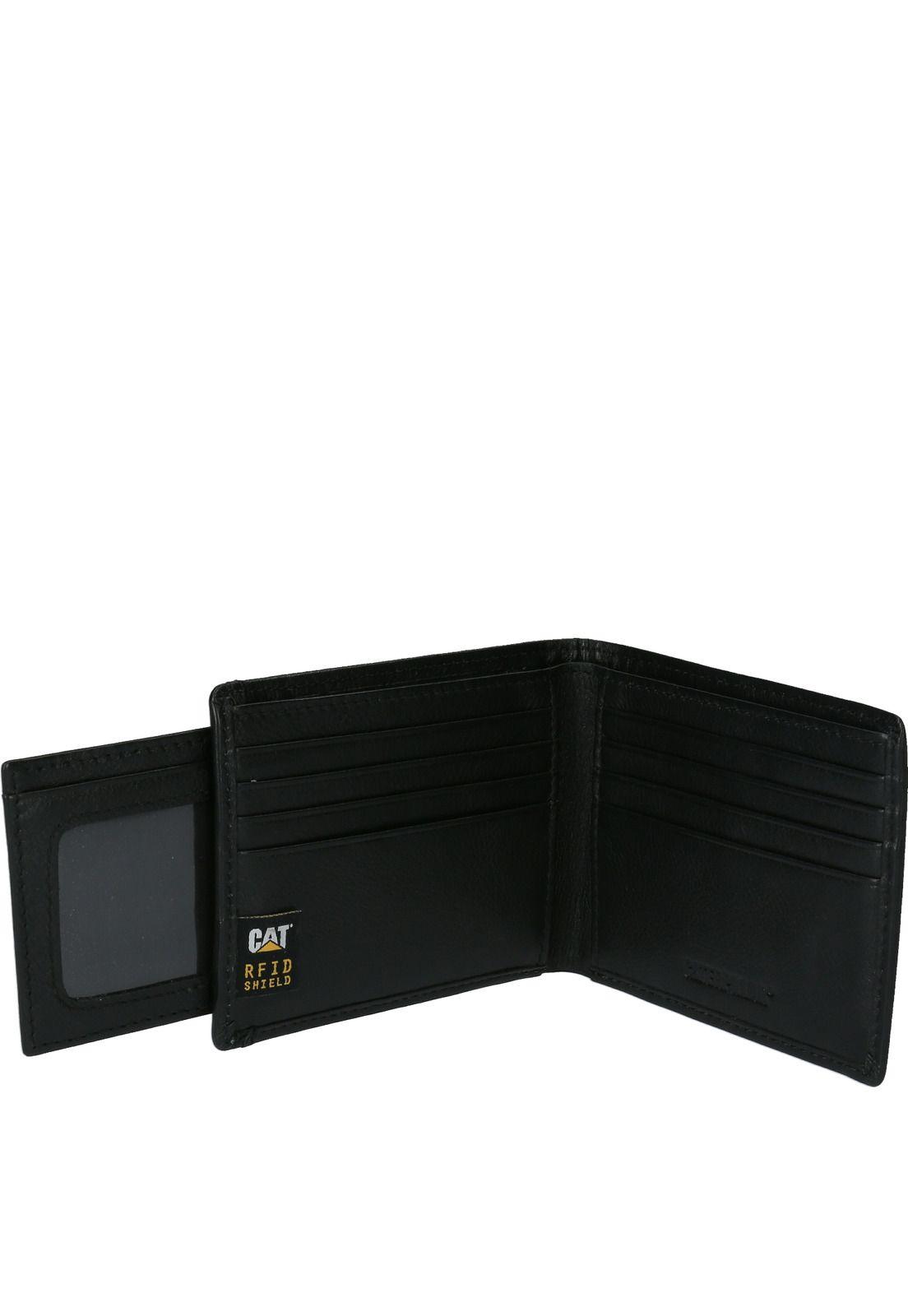 Billetera Cuero Hombre Cardholder Negro-1