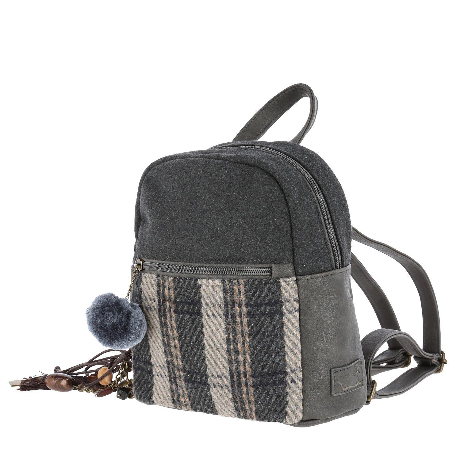 Cartera Textil/Pu Minya Back Gris Mujer Rockford-1