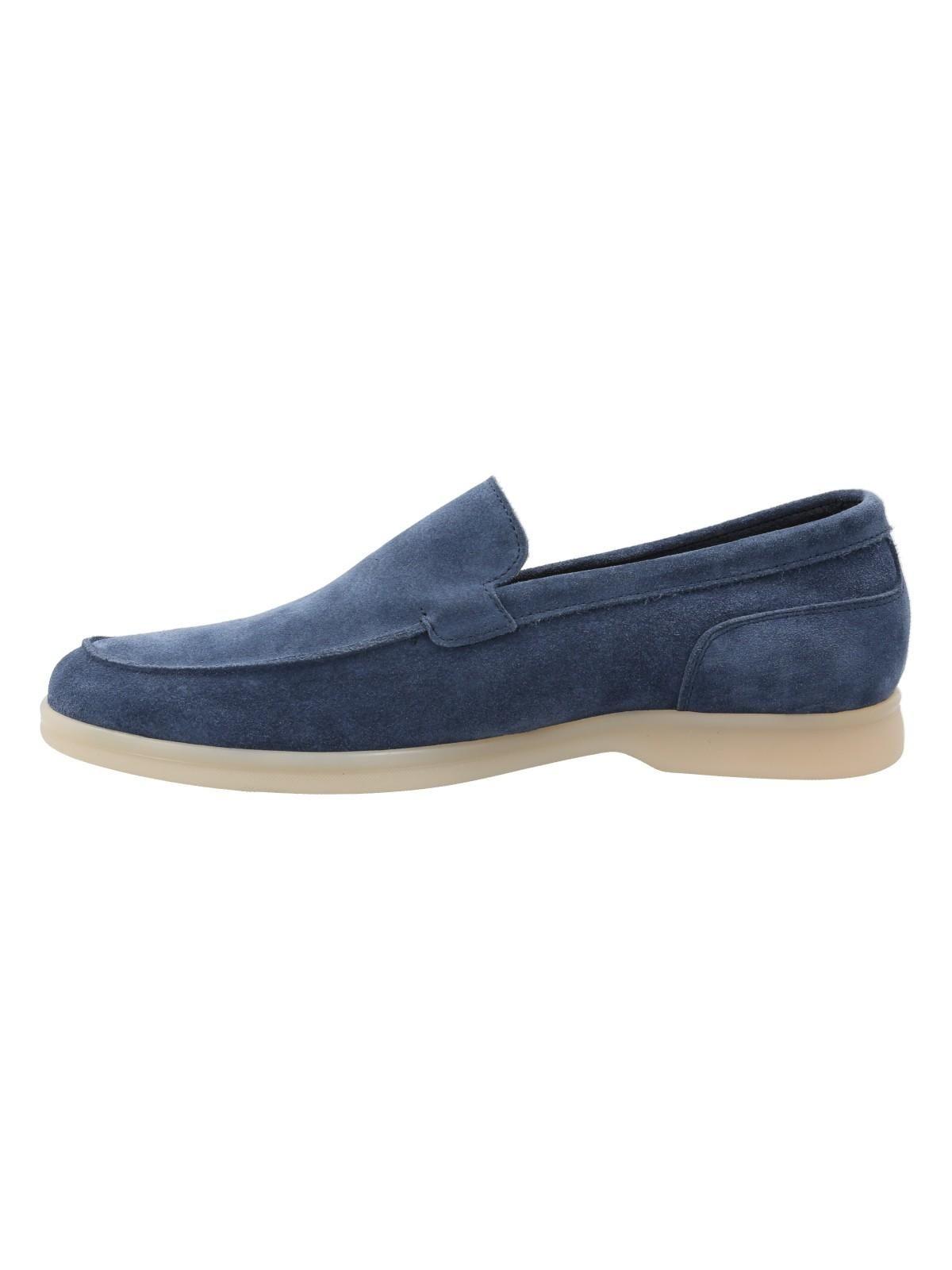 Mocasín Cuero Hombre Roma Azul-5
