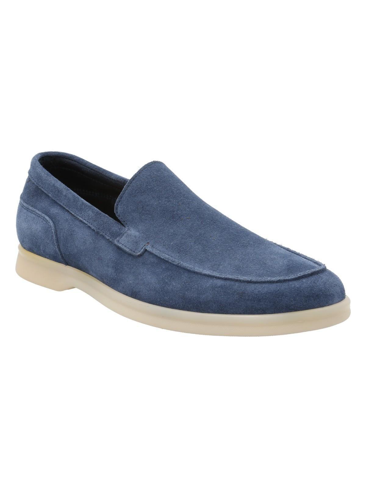 Mocasín Cuero Hombre Roma Azul-1
