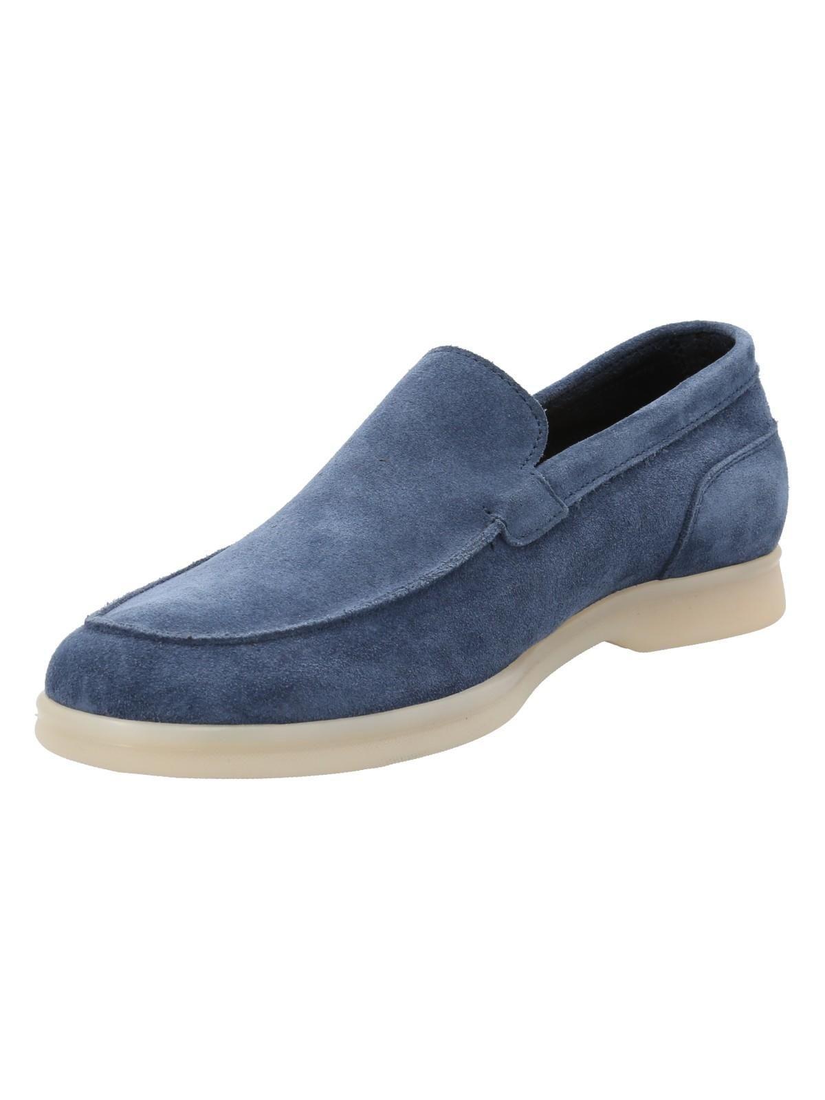 Mocasín Cuero Hombre Roma Azul-4