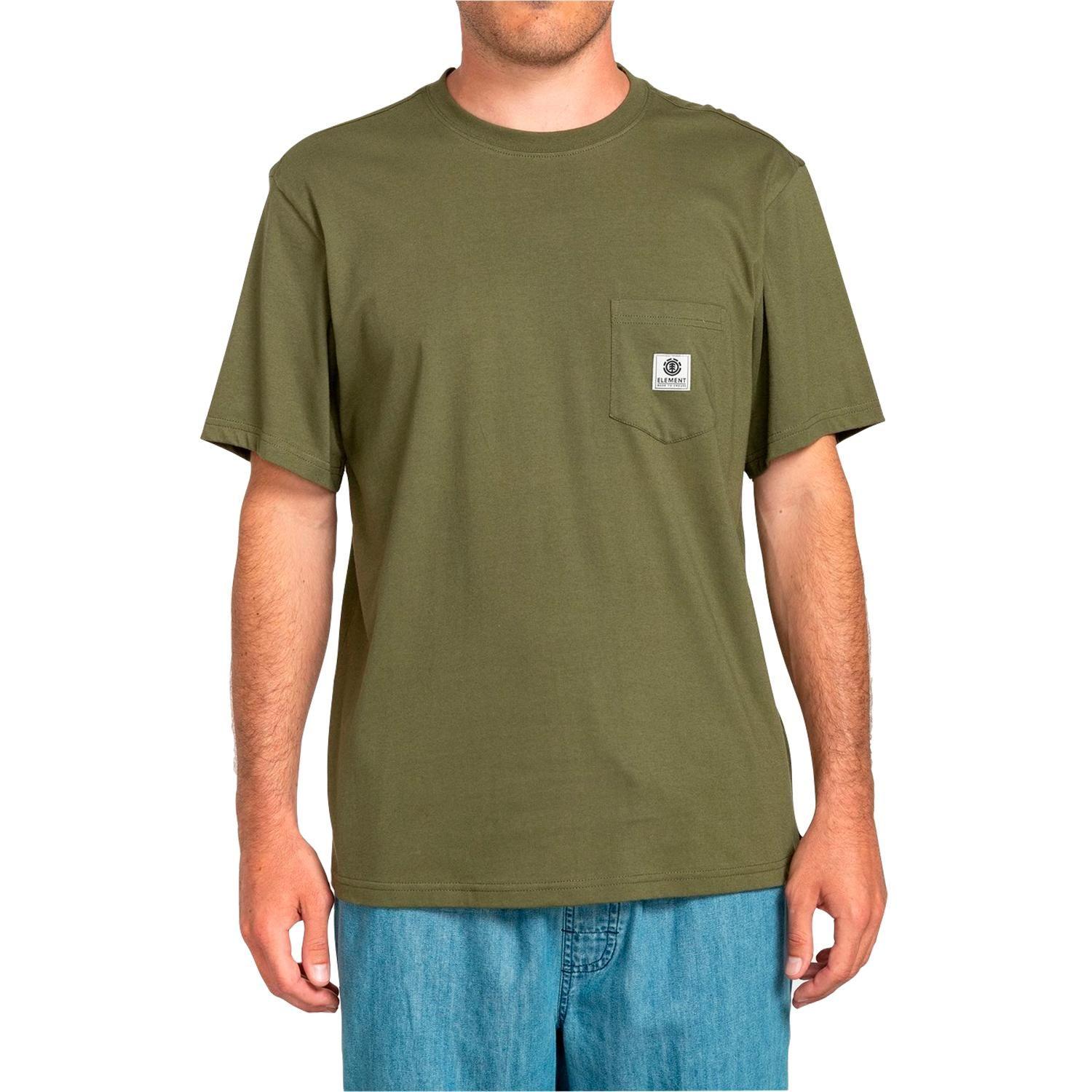 Polera M/C Hombre Basic Pocket Verde-0