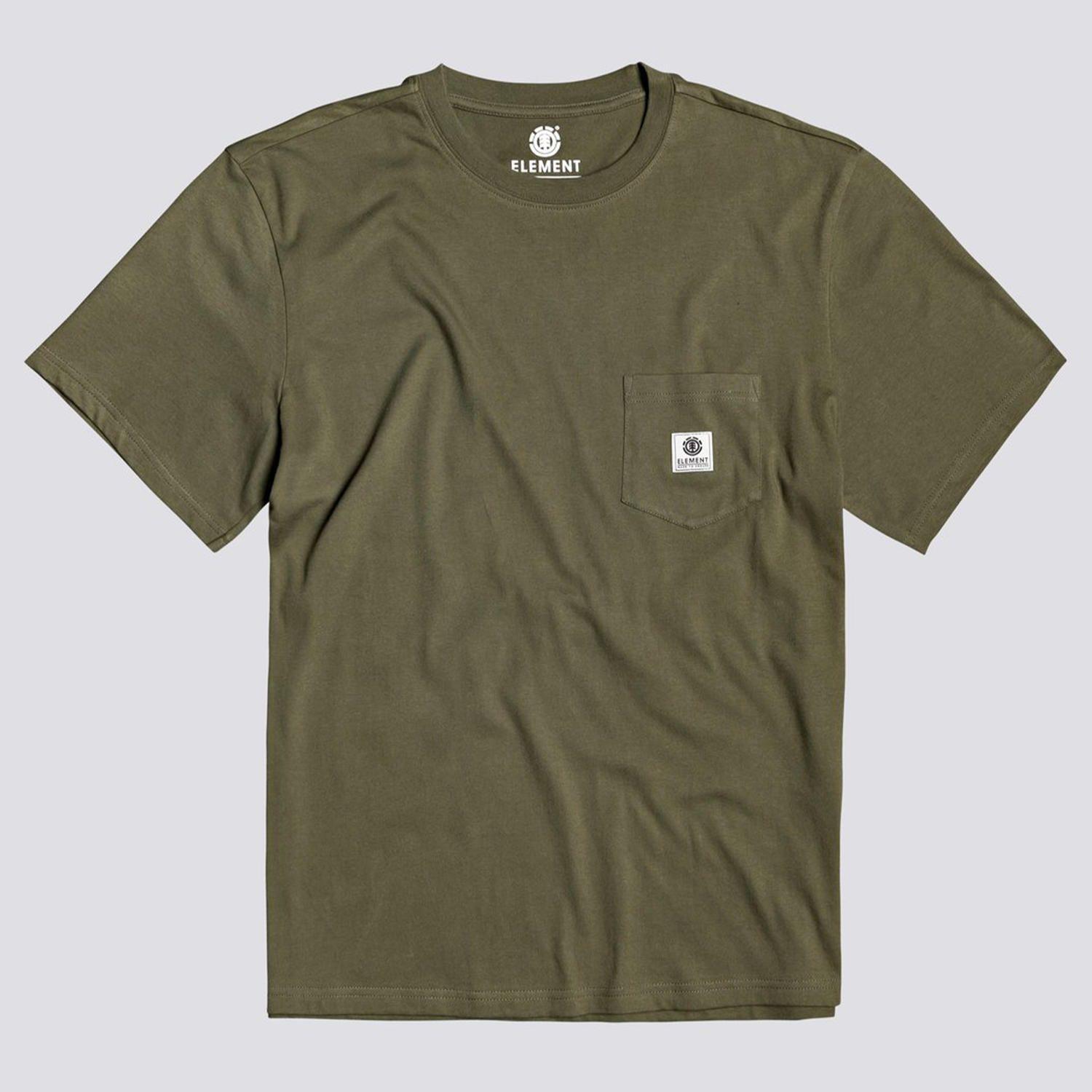 Polera M/C Hombre Basic Pocket Verde-1