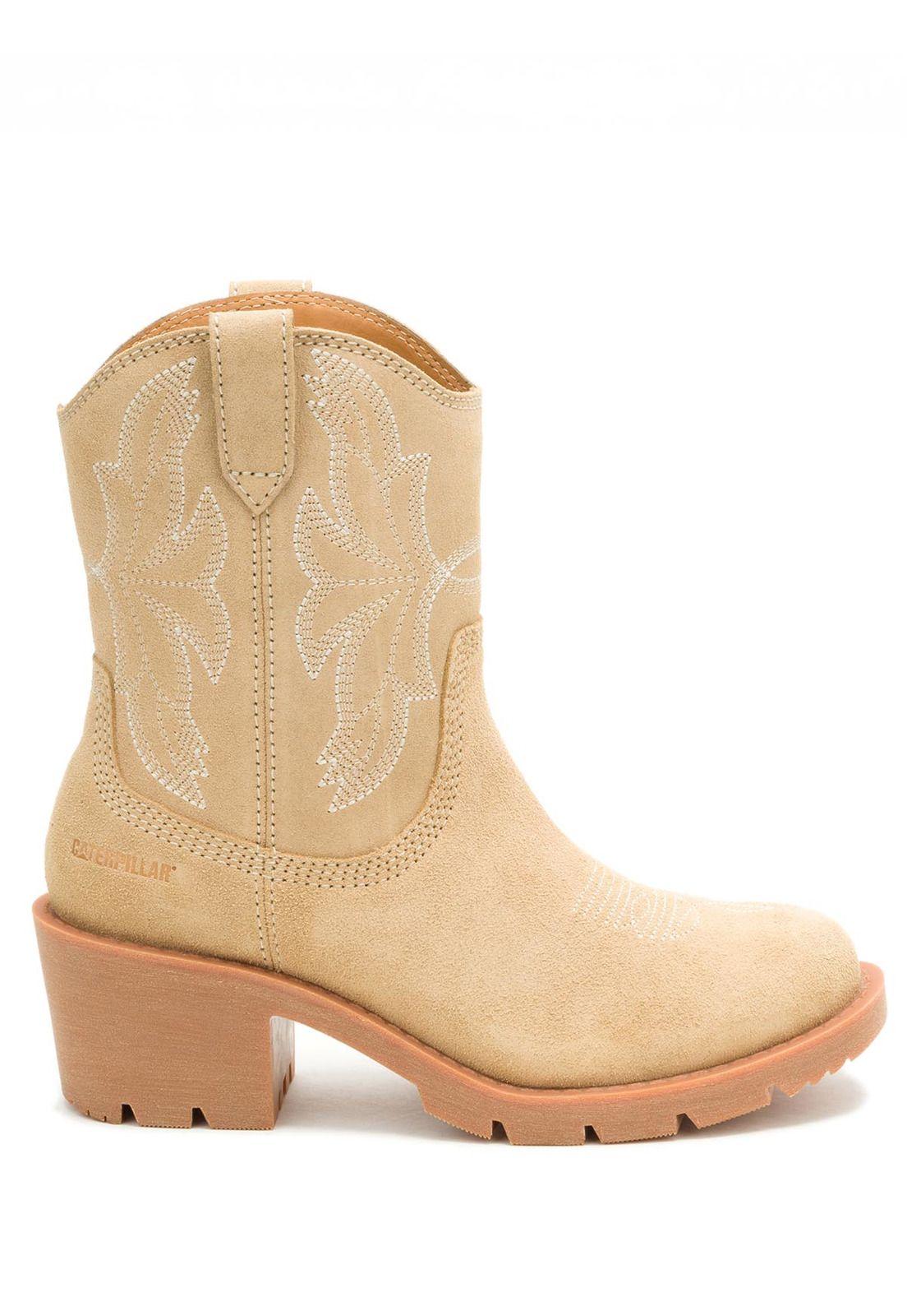 Bota Texana Gamuza Rewrite Frontier Mujer Beige-1