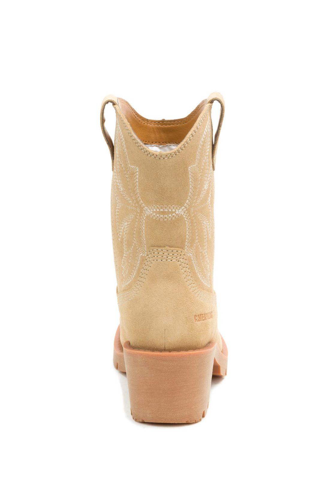 Bota Texana Gamuza Rewrite Frontier Mujer Beige-5