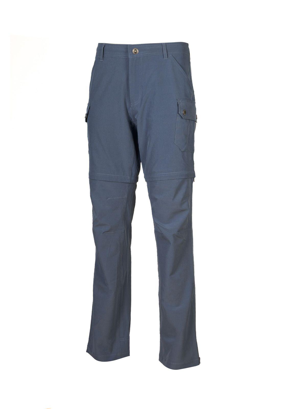 Pantalón Fib Recicladas Mujer Desmontable Azul-0