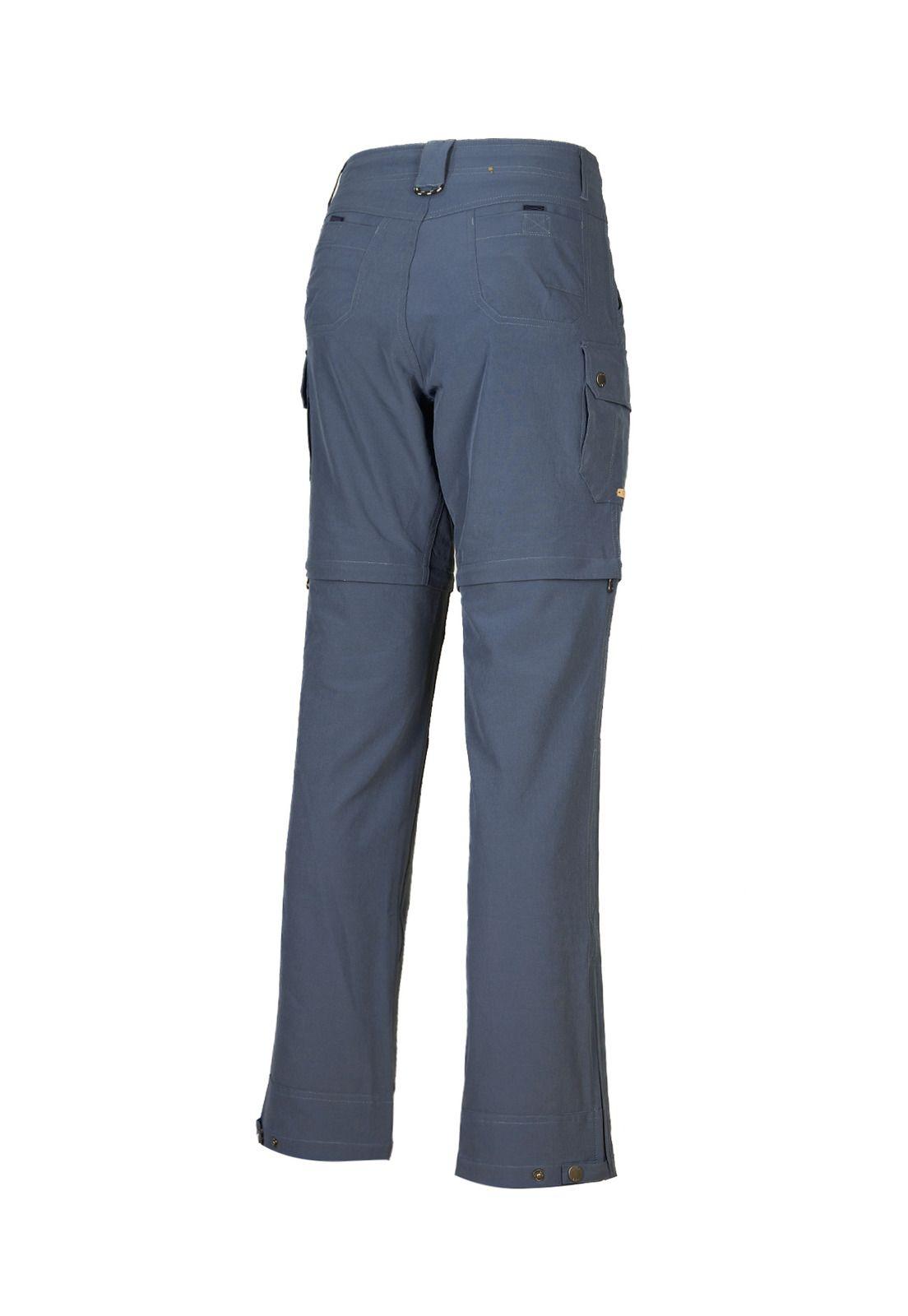 Pantalón Fib Recicladas Mujer Desmontable Azul-1