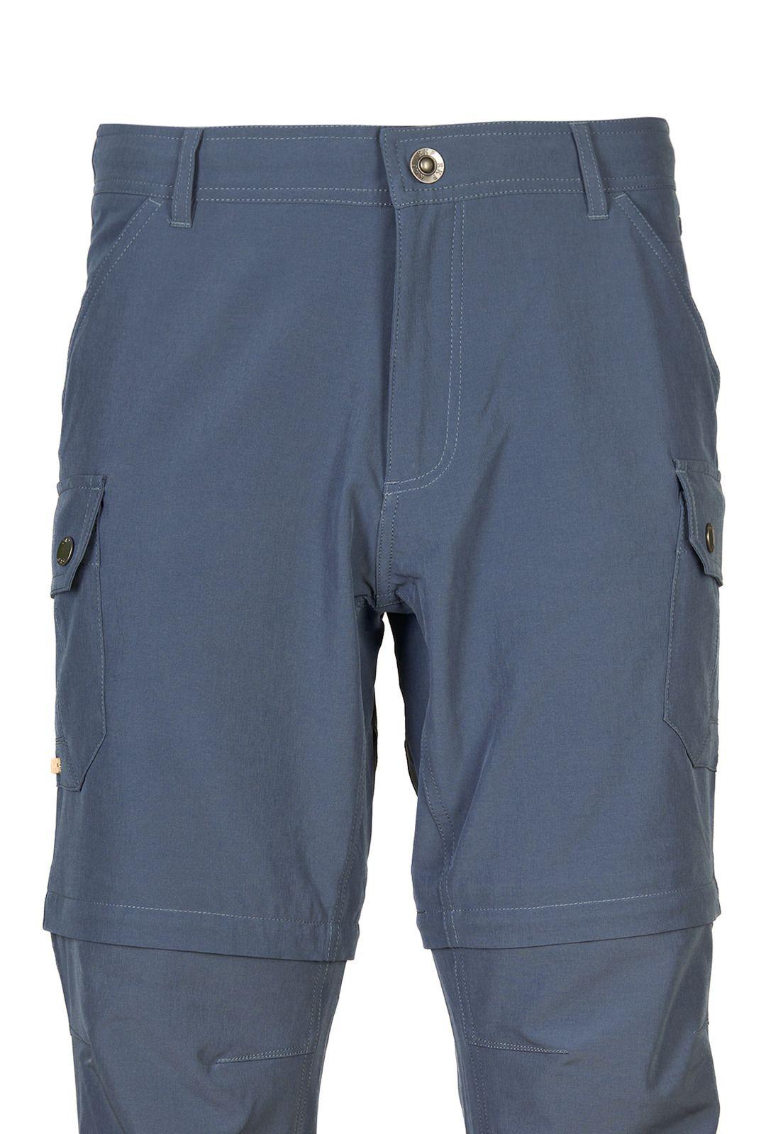 Pantalón Fib Recicladas Mujer Desmontable Azul-3