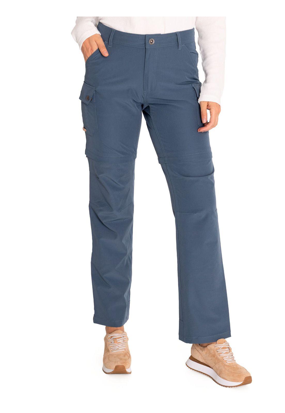 Pantalón Fib Recicladas Mujer Desmontable Azul-4