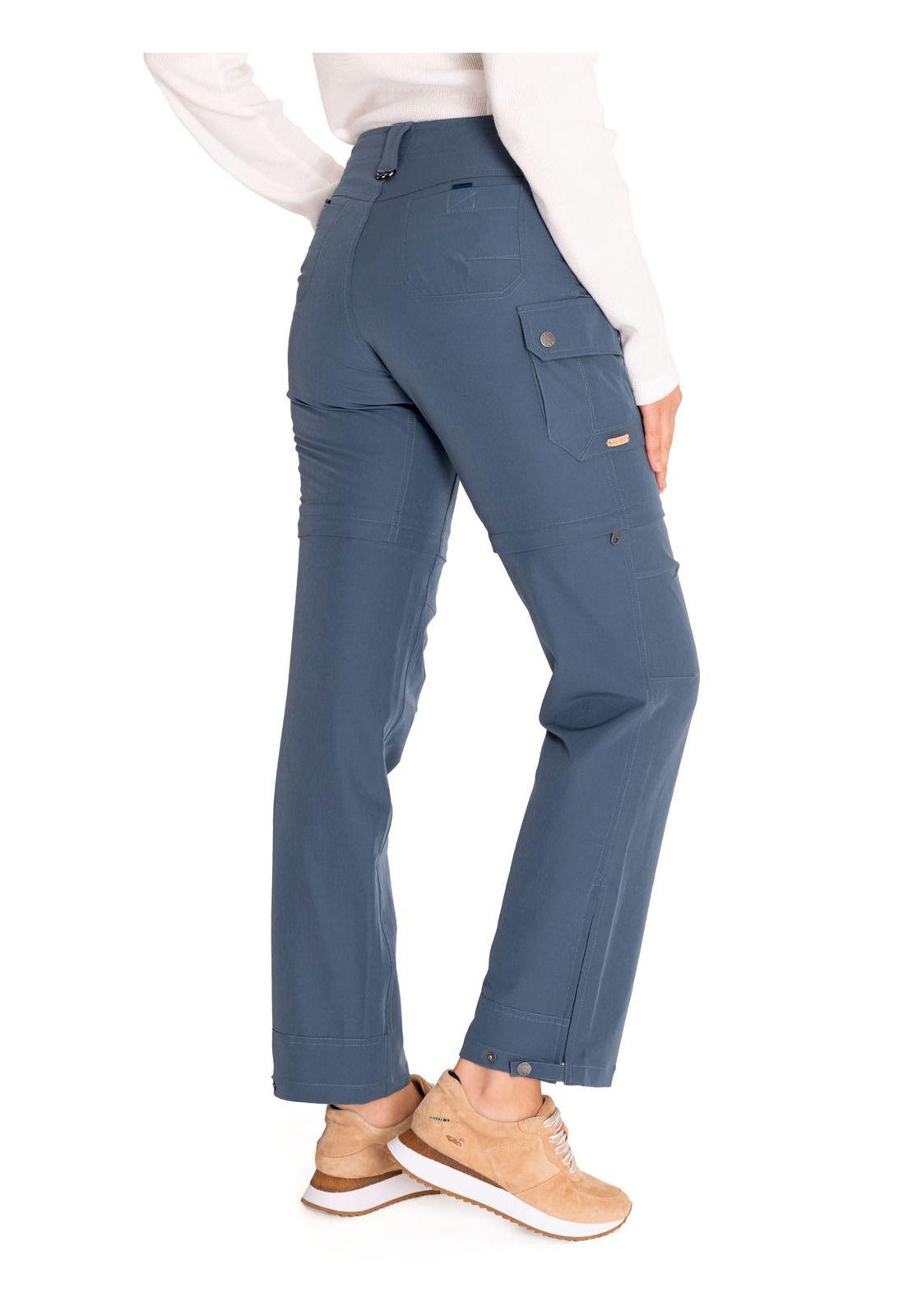 Pantalón Fib Recicladas Mujer Desmontable Azul-5