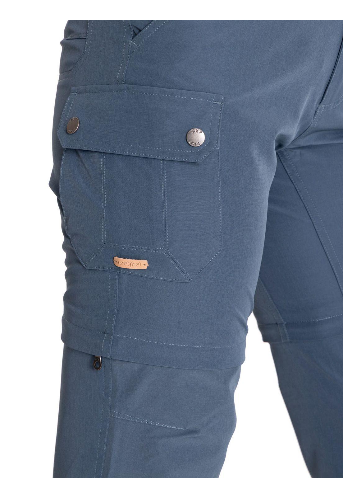 Pantalón Fib Recicladas Mujer Desmontable Azul-6