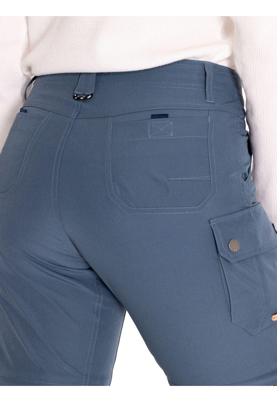 Pantalón Fib Recicladas Mujer Desmontable Azul-8
