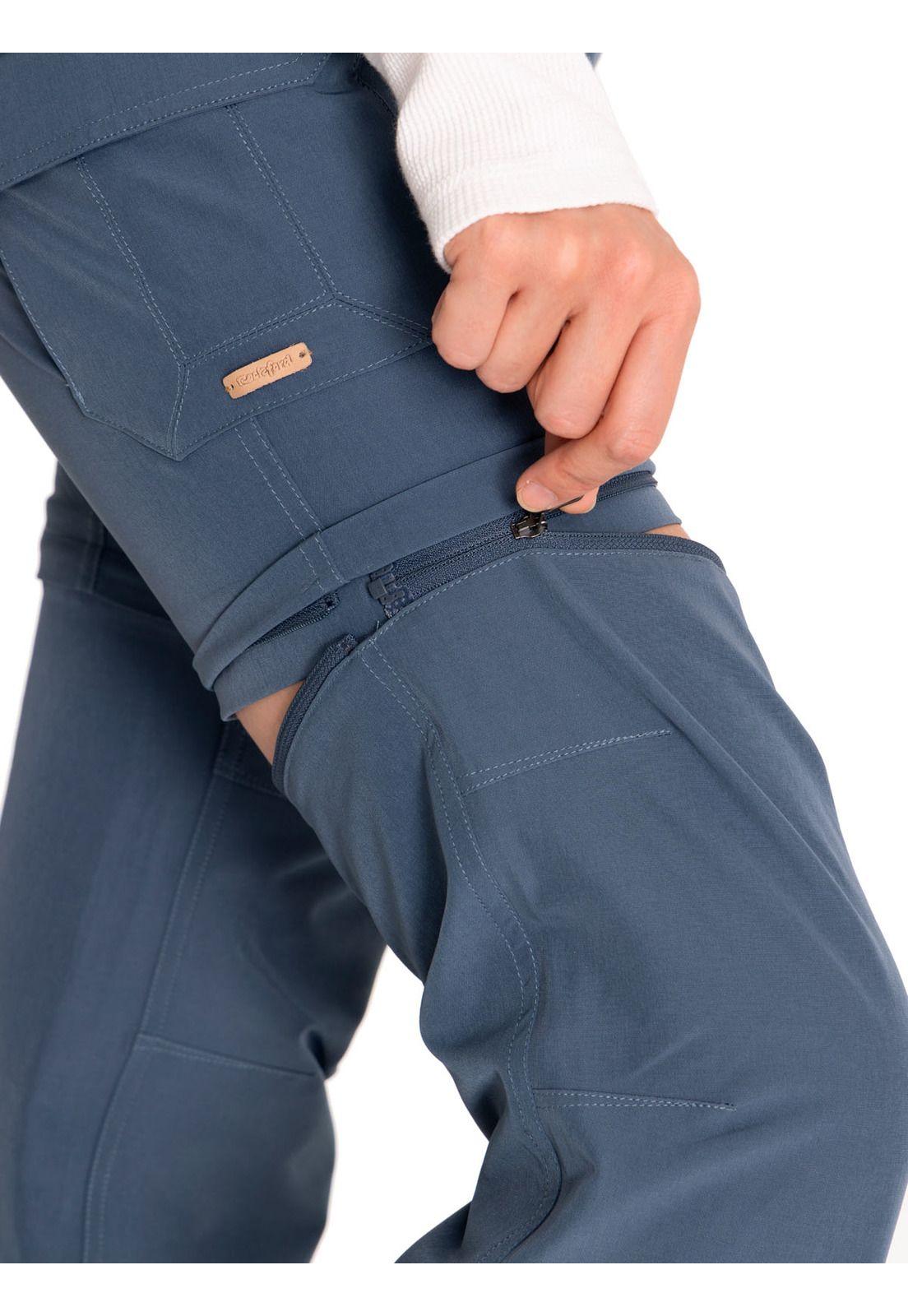 Pantalón Fib Recicladas Mujer Desmontable Azul-9