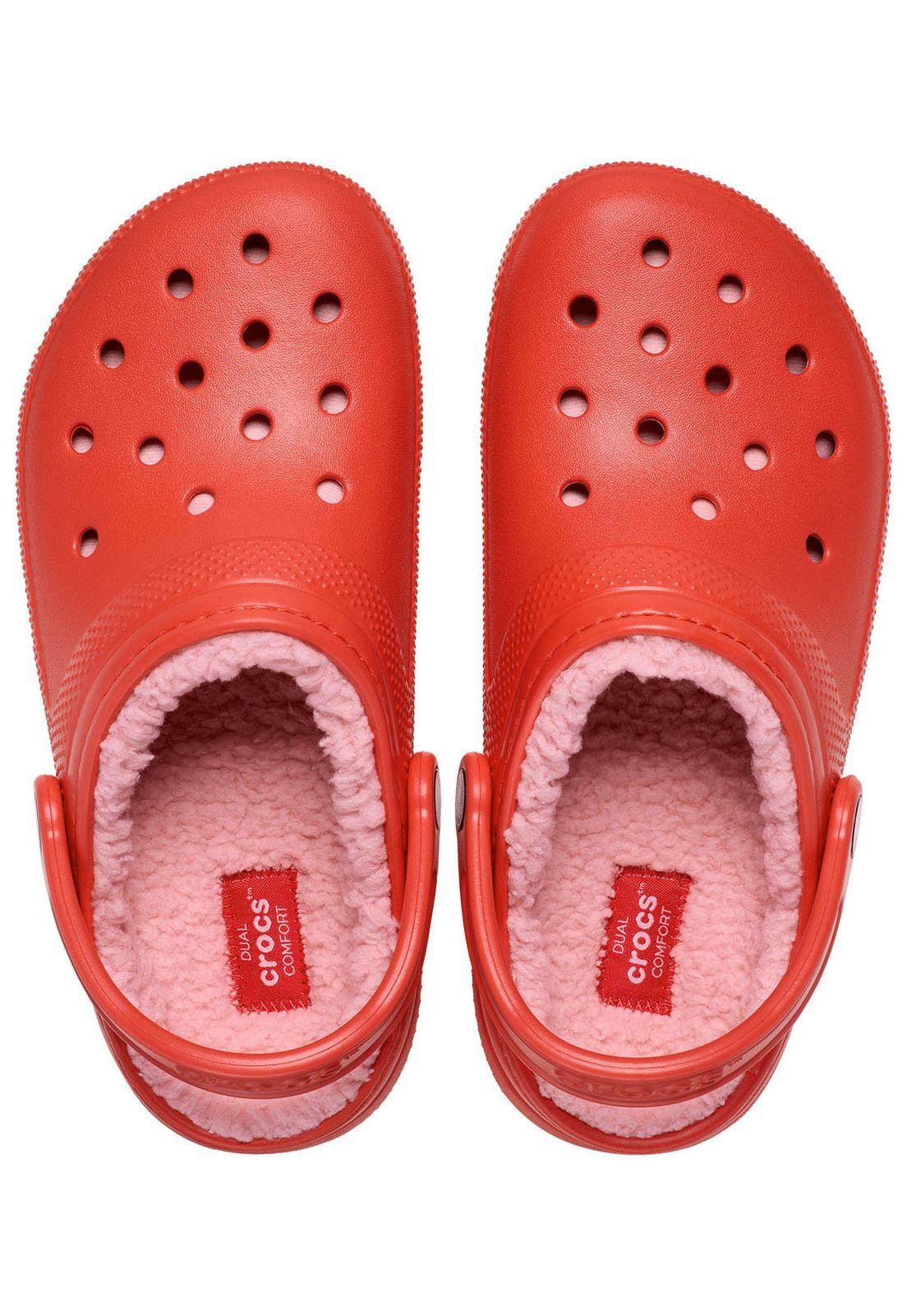 Zueco Crocs Unisex Lined Chiporro Rojo-4