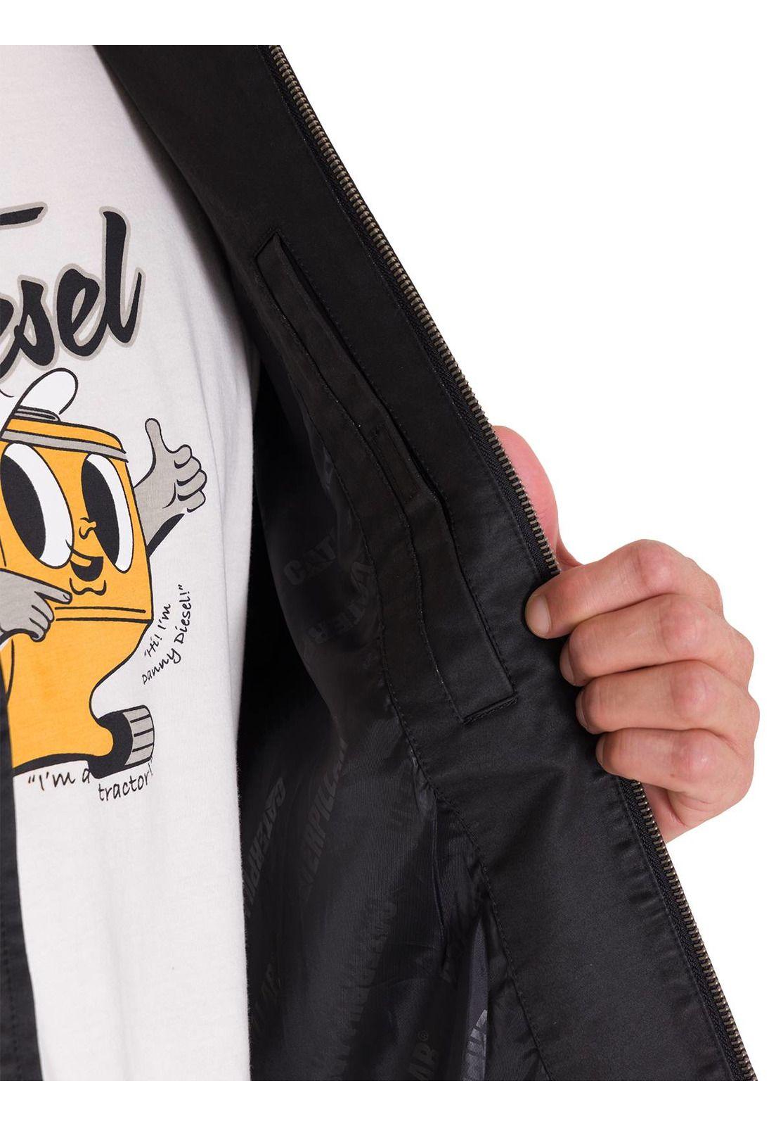 Chaqueta Casual Waxed Chore Hombre Negra-5