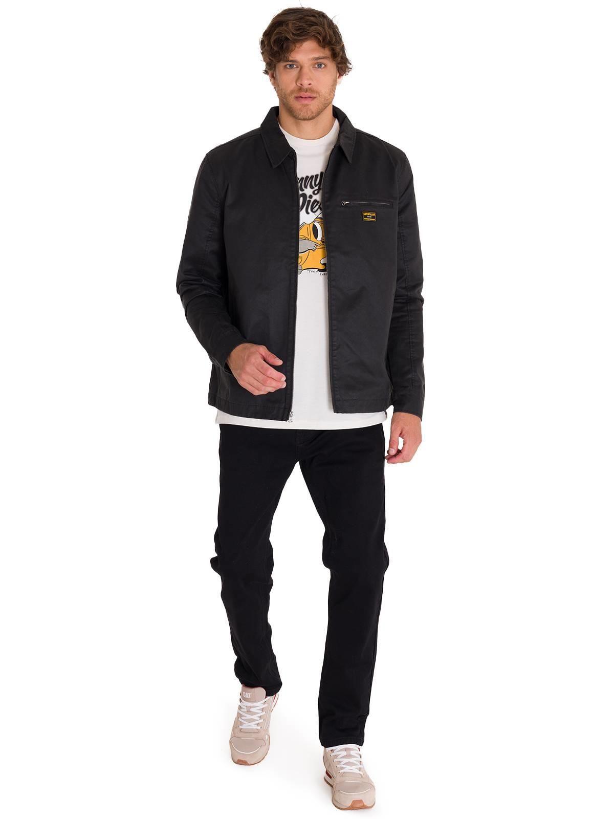 Chaqueta Casual Waxed Chore Hombre Negra-6