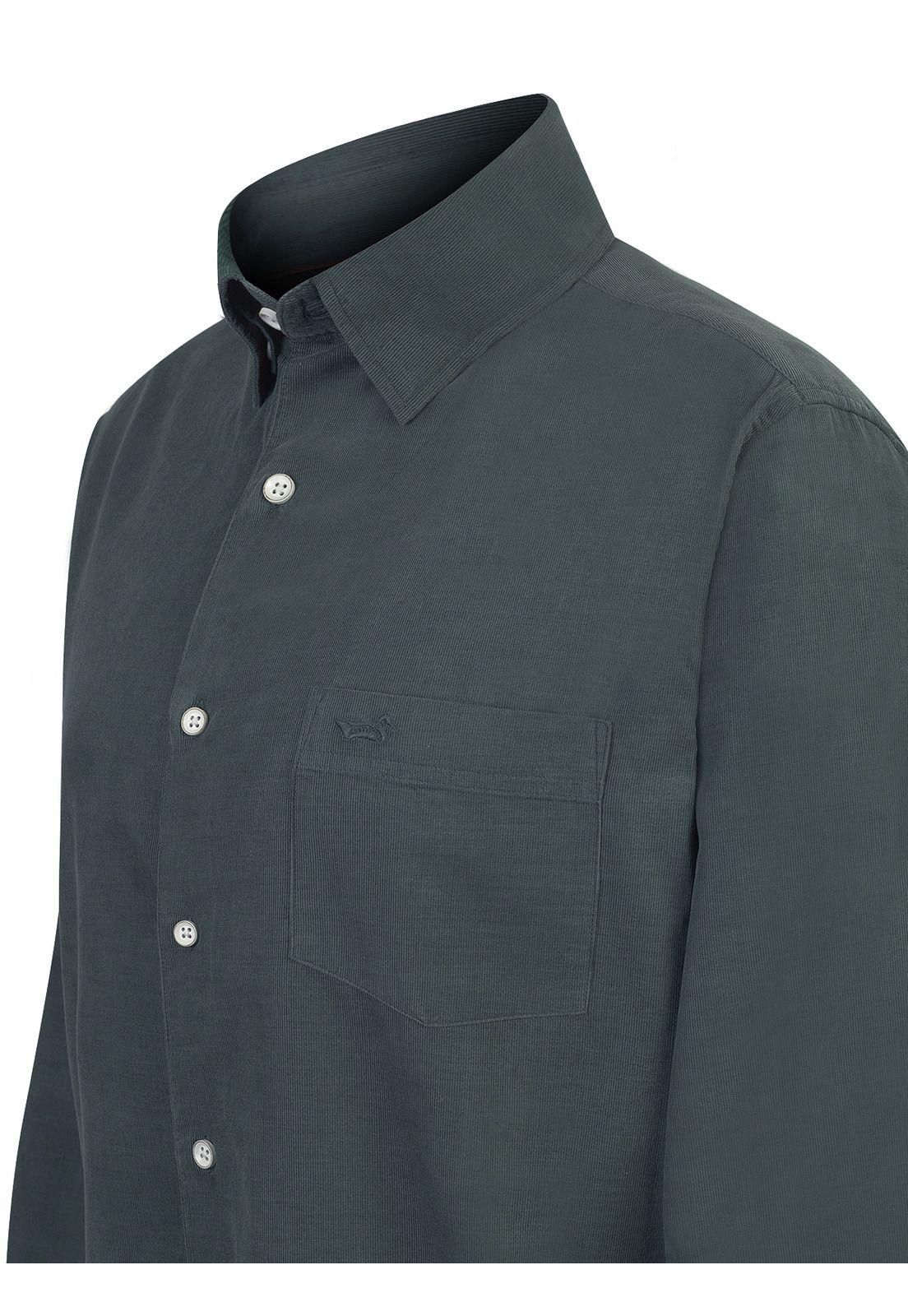 Camisa Algodón Orgánico Hombre Corduroy Verde-3