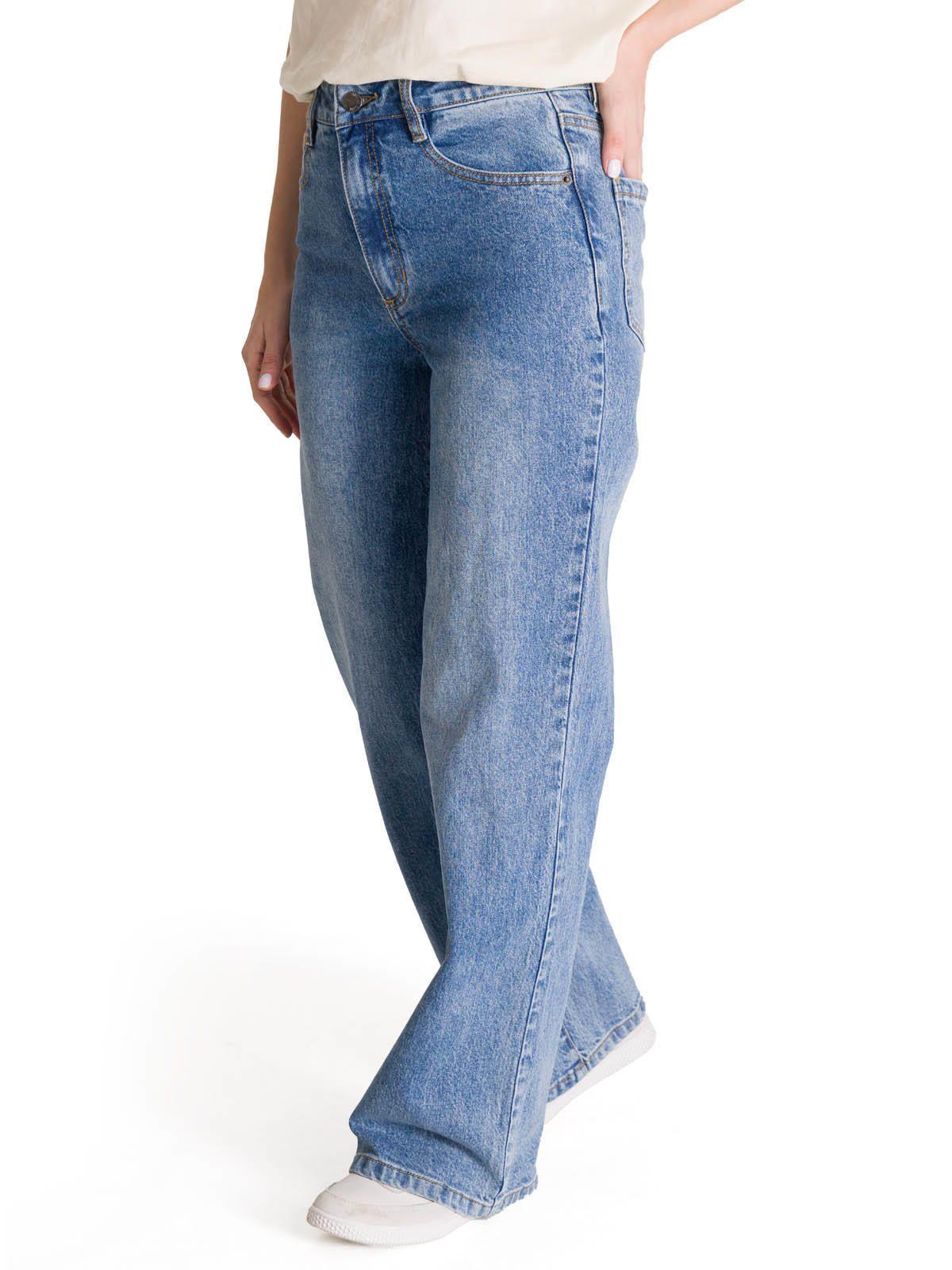 Jeans Mujer High-Rise Straight Leg Azul vintage-1