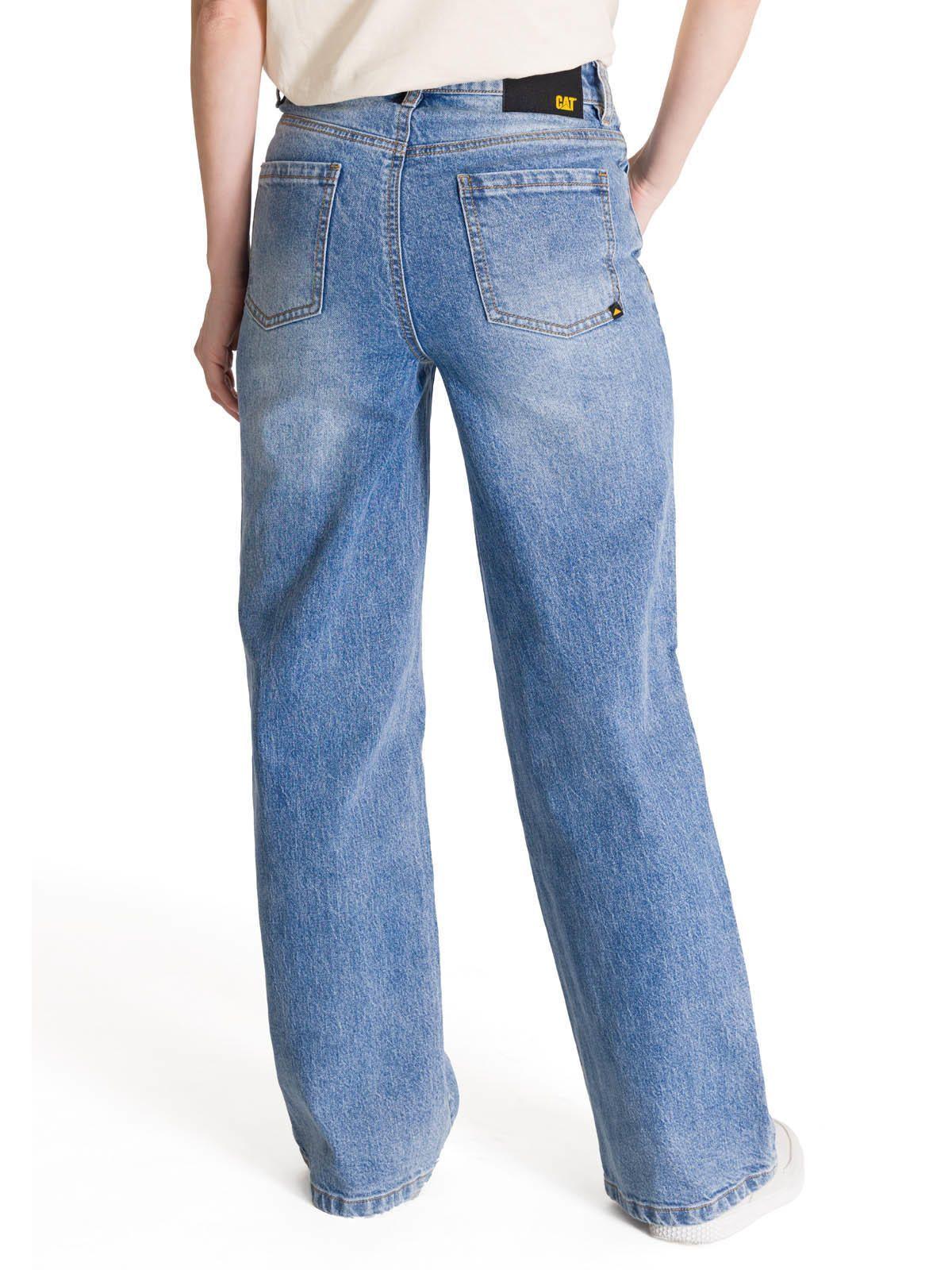 Jeans Mujer High-Rise Straight Leg Azul vintage-3