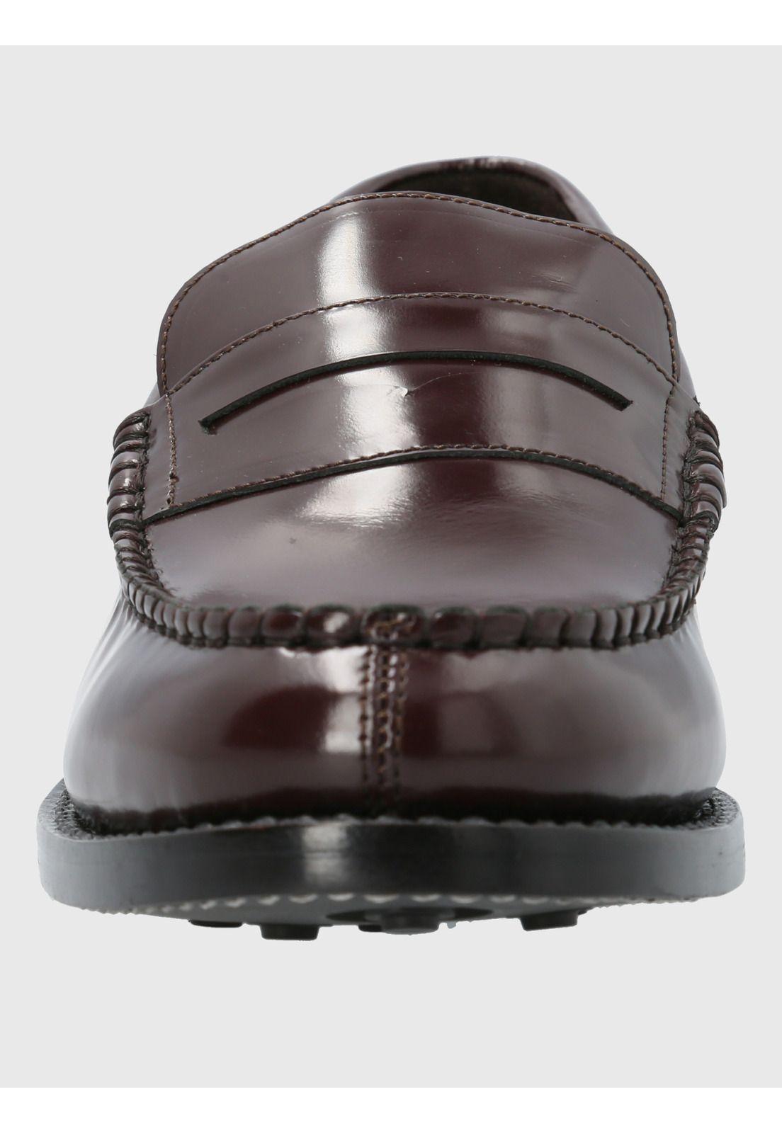 Mocasín Cuero Burdeo Hombre Kent -3