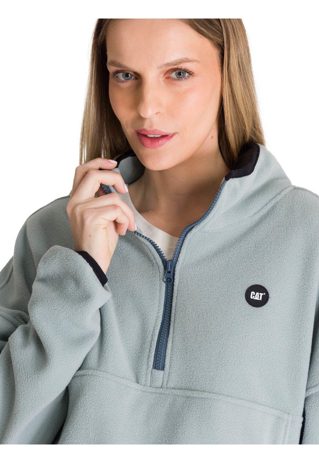 Polar Fleece Mujer Boxy Oversized Celeste-4