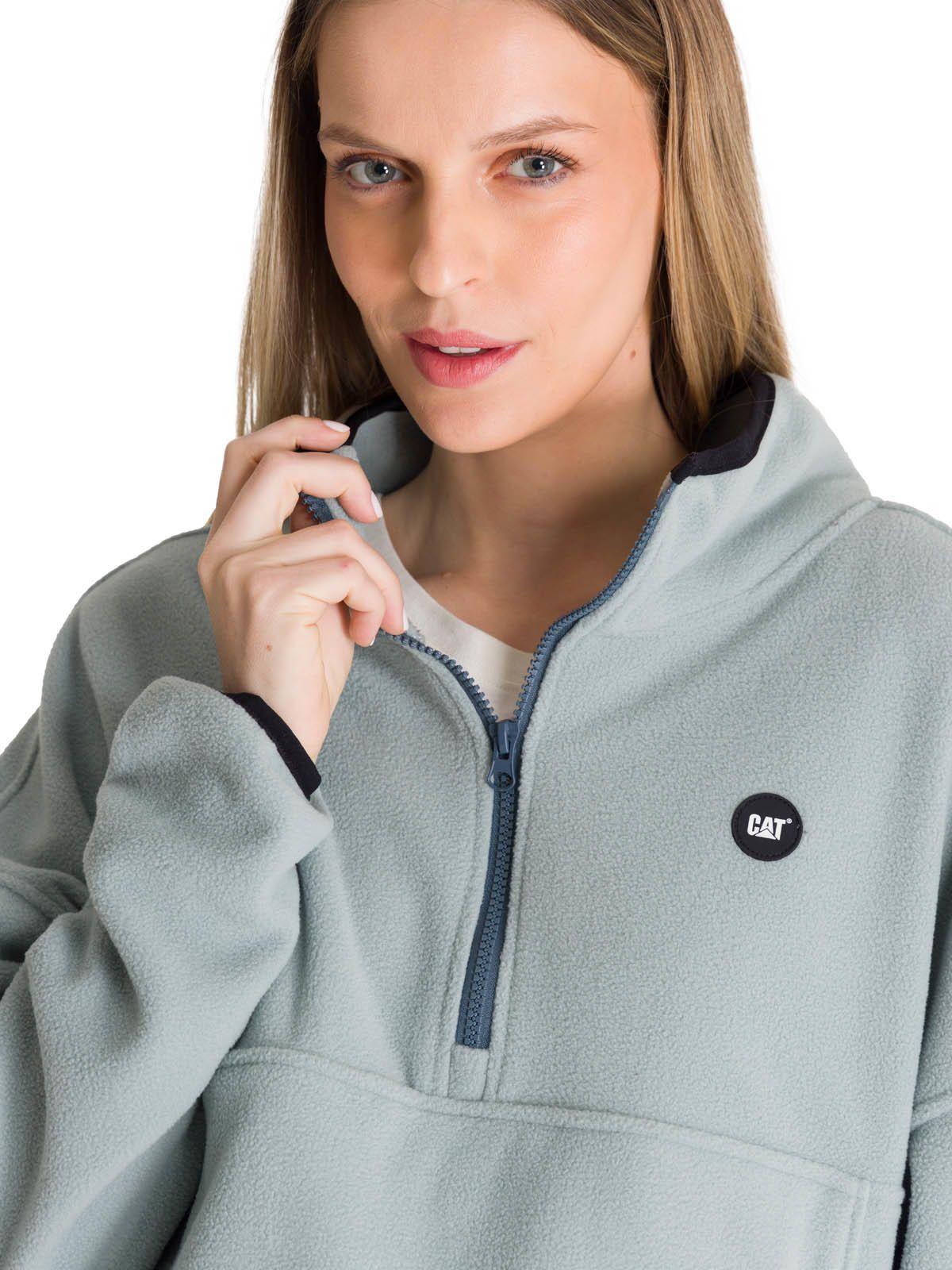 Polar Fleece Mujer Boxy Oversized Celeste-4
