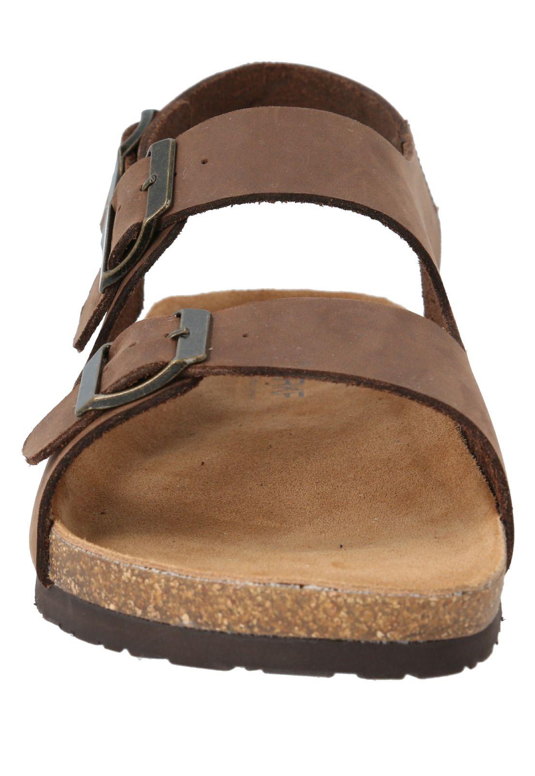 Sandalia Cuero Hombre Commet Café -3