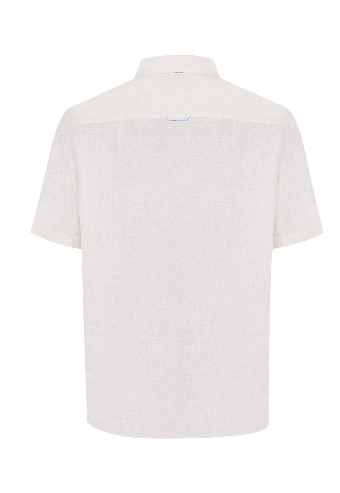 camisa Lino Orgánico Beige Linenstripe Hombre -1