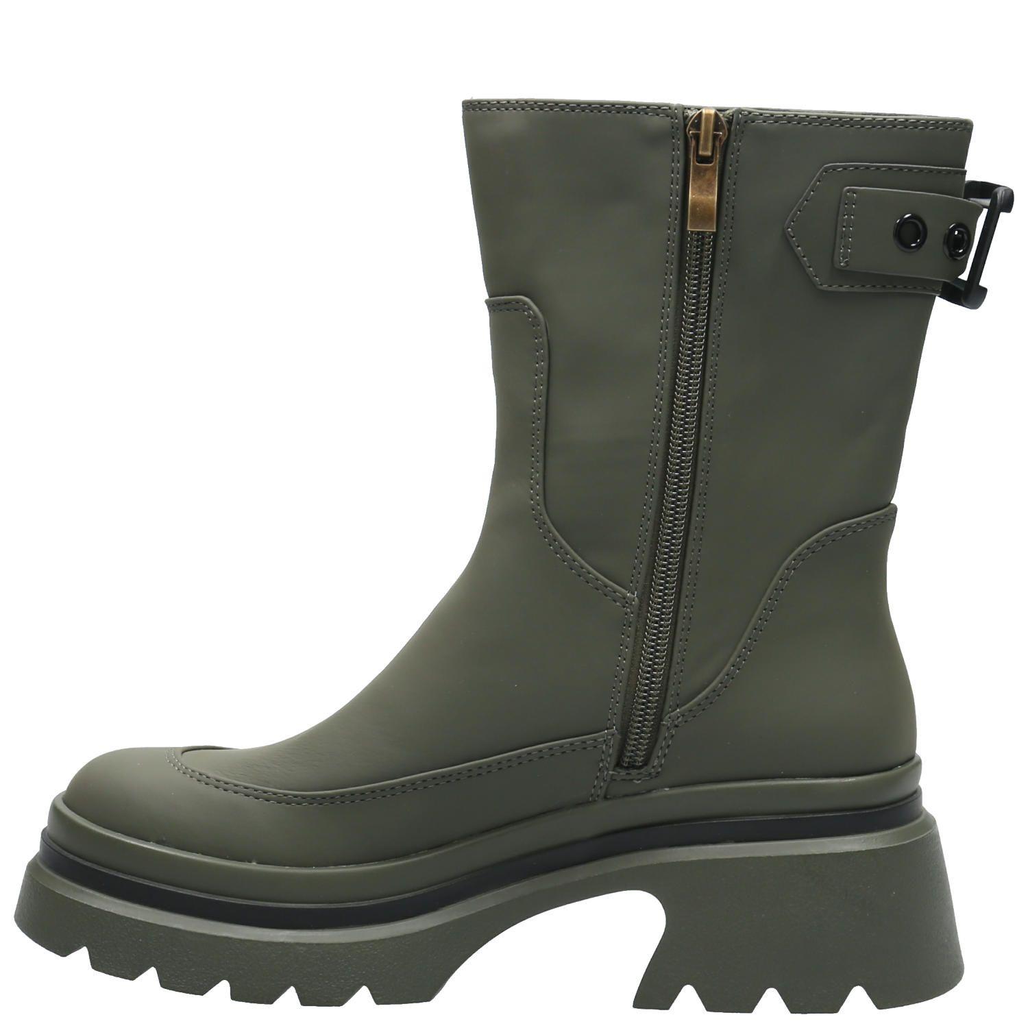 Botín Mujer Delia Verde Oliva-5