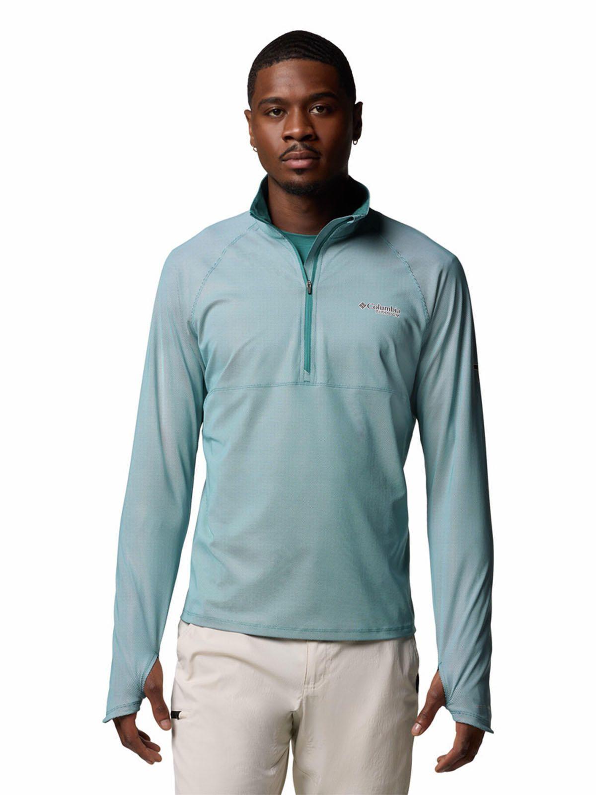 Polera M/L Hombre Summit Valley Half Zip Azul-0