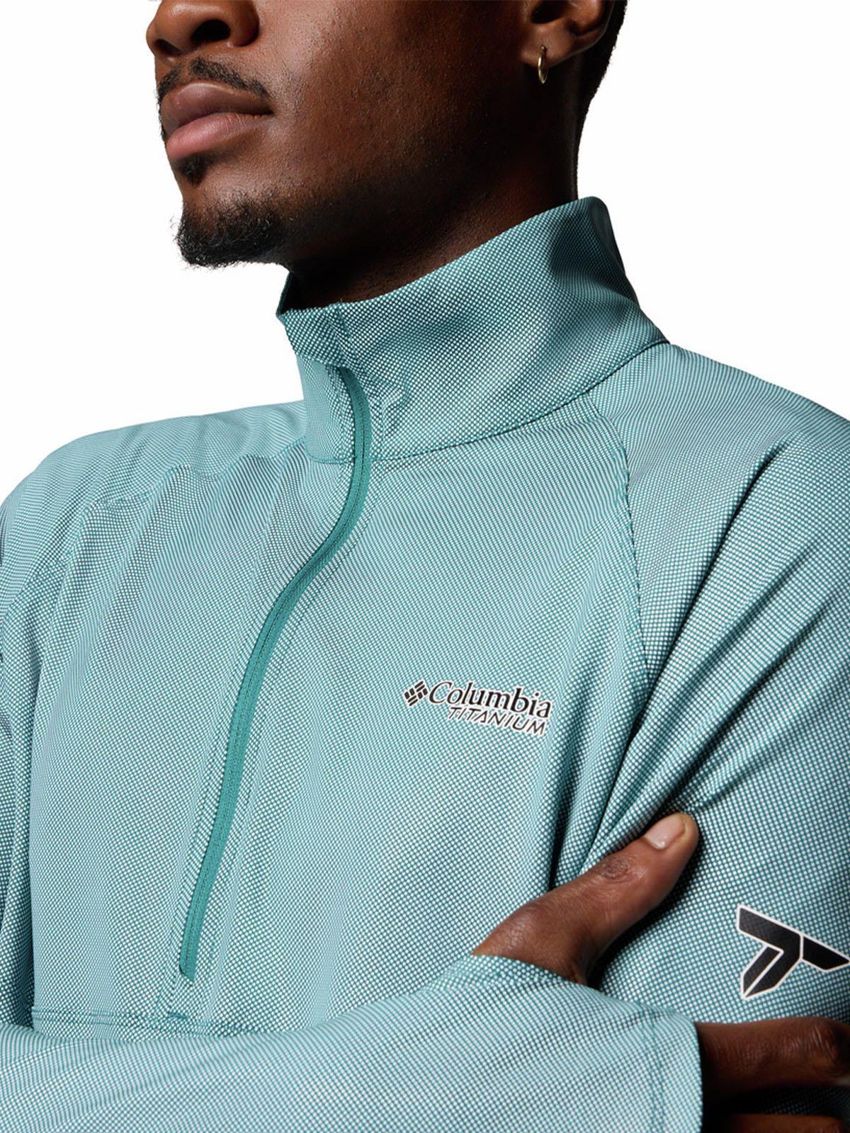 Polera M/L Hombre Summit Valley Half Zip Azul-4