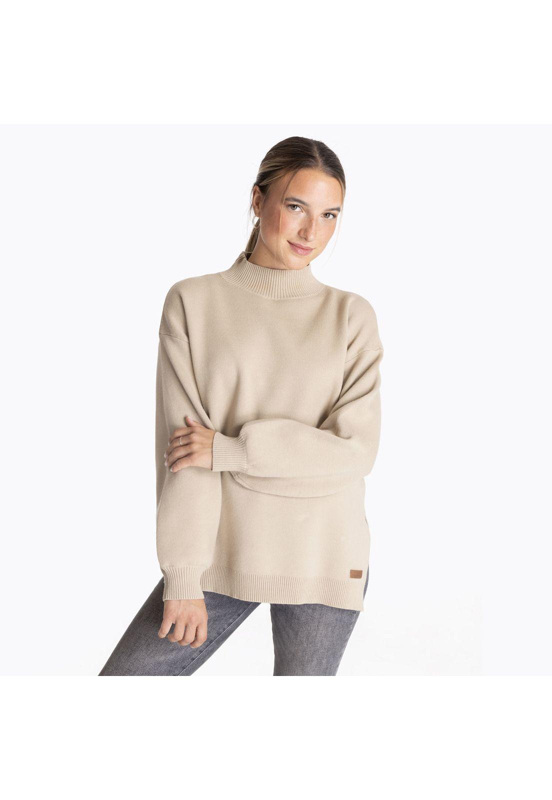 Poleron Mujer Comfort Sweater Café-0