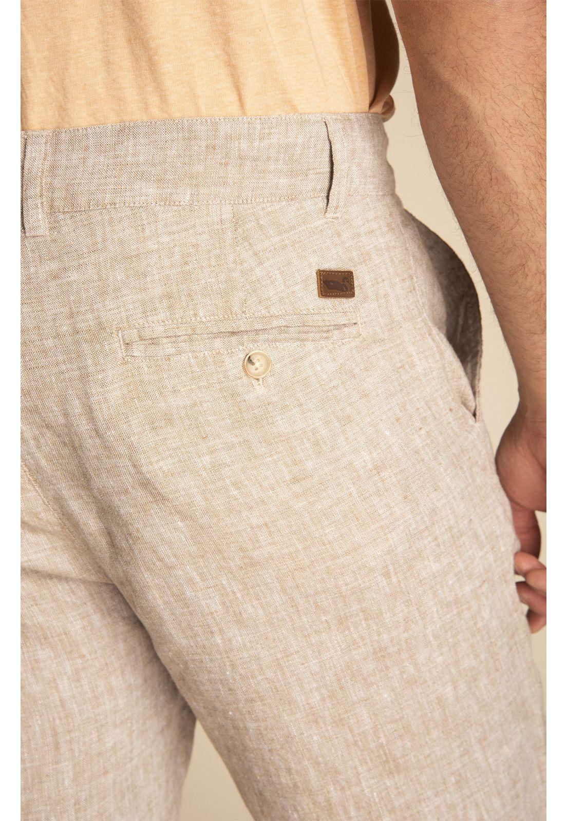 Shorts Lino Orgánico Hombre Linen Café-4