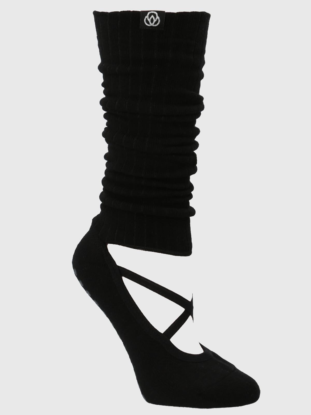 Calcetin Mujer Strap Grip Long Negro-3