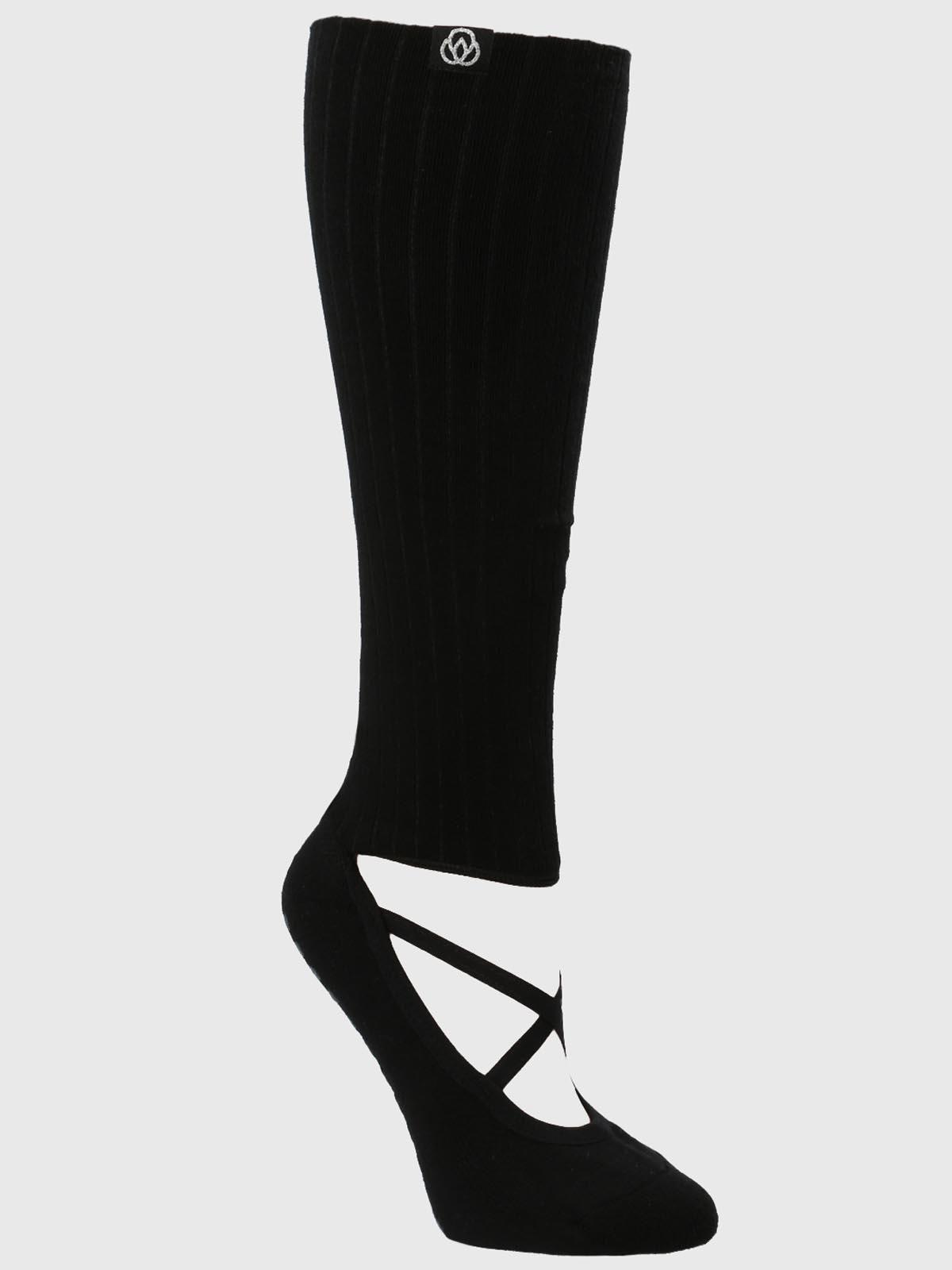Calcetin Mujer Strap Grip Long Negro-2