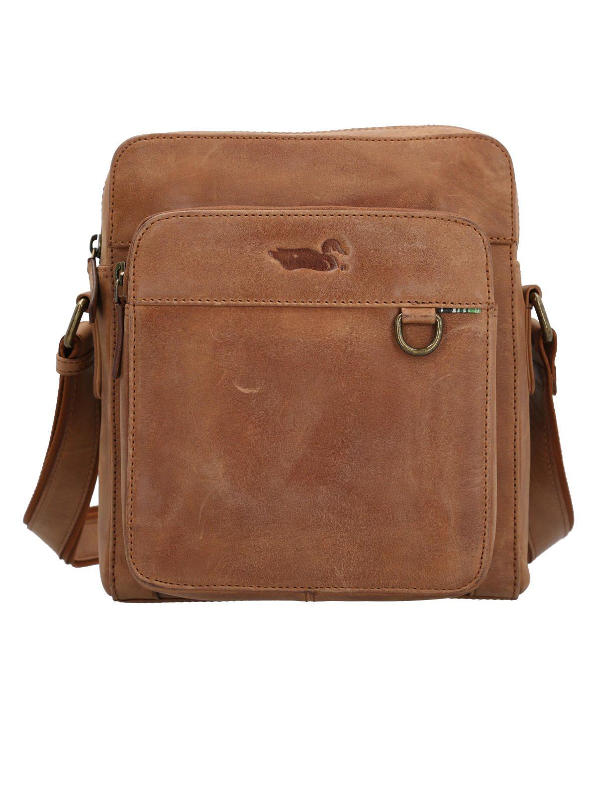 Mochila Cuero Unisex Fd Christie Cross Camel-0