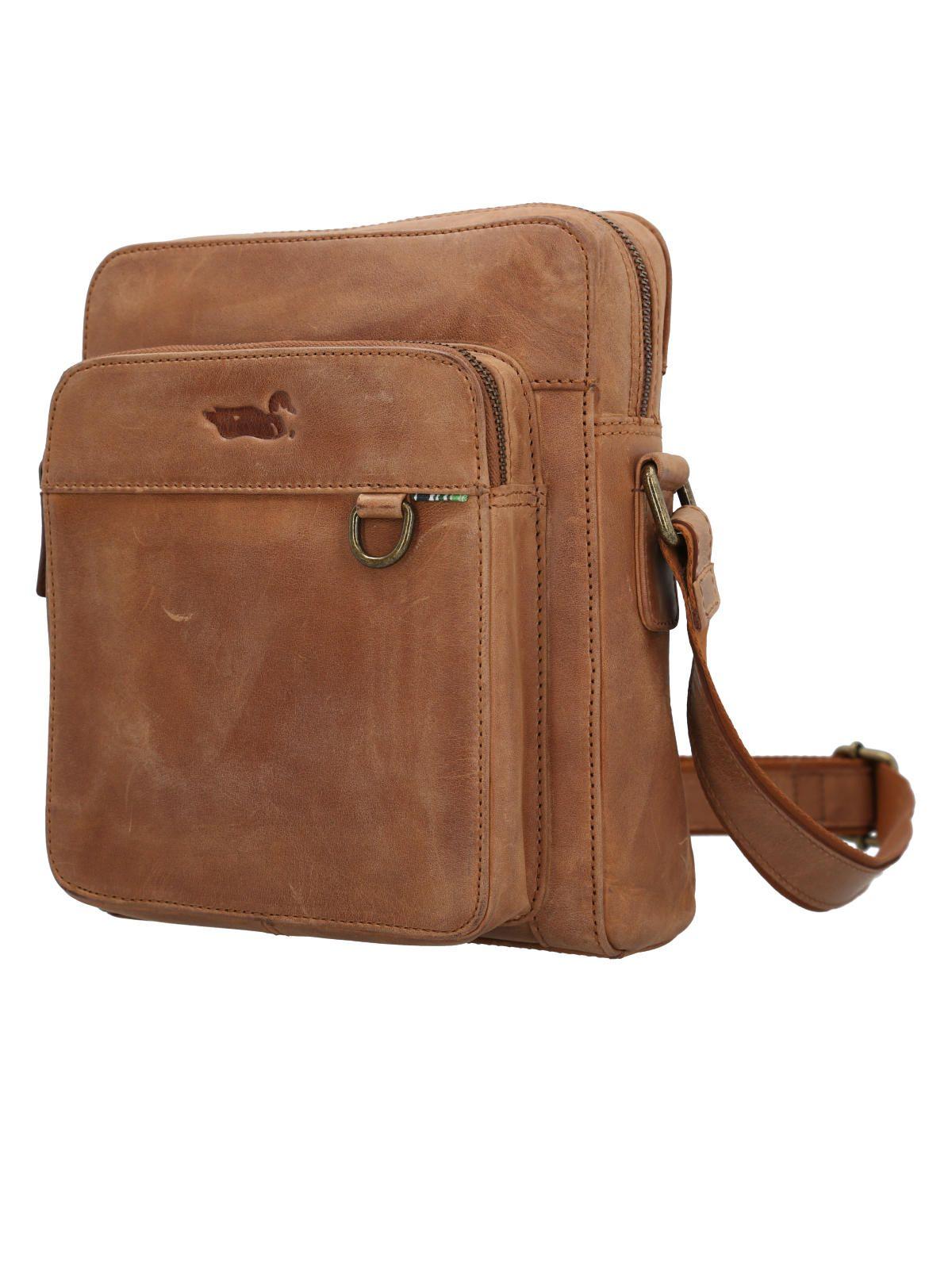 Mochila Cuero Unisex Fd Christie Cross Camel-1