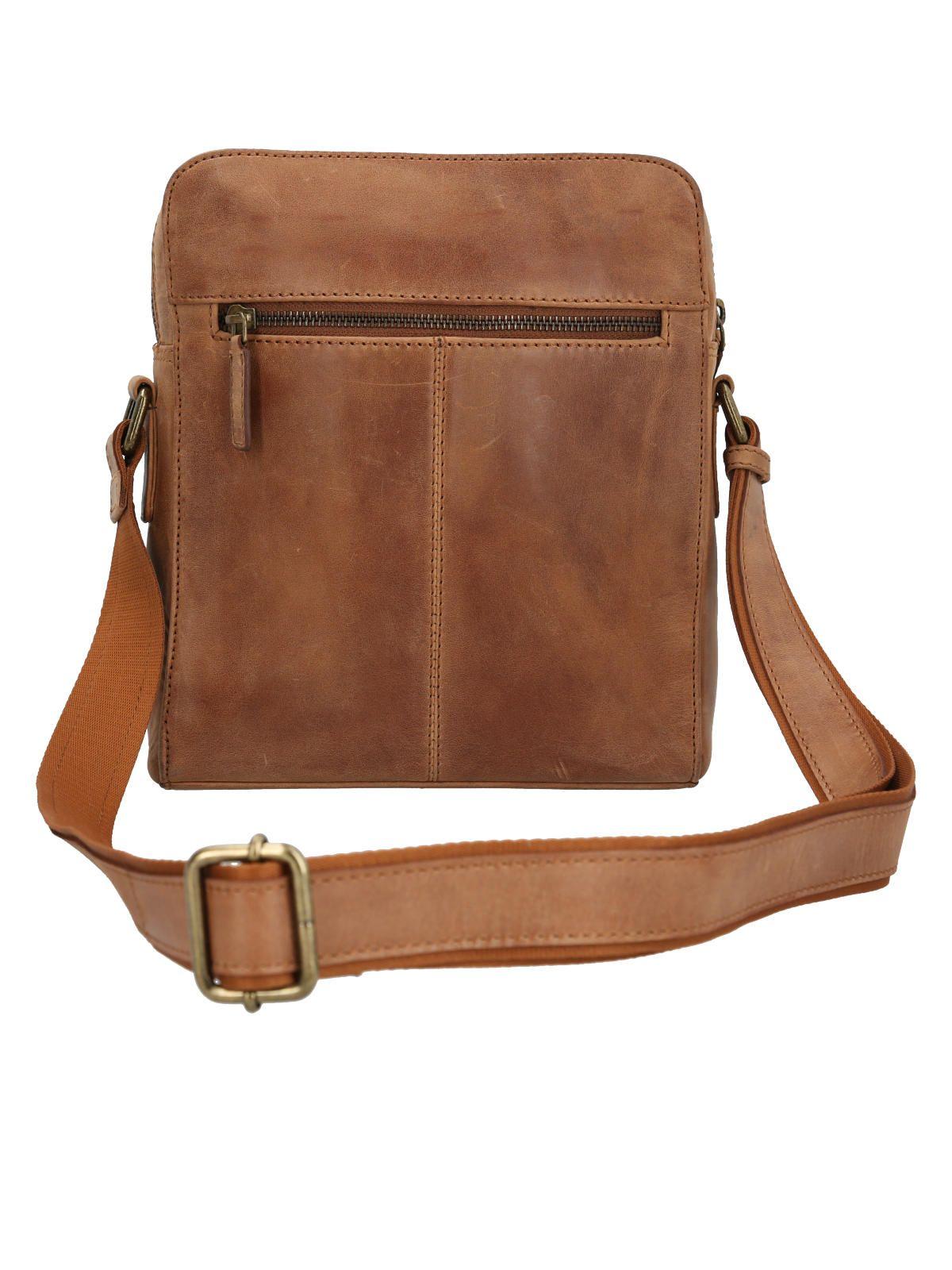 Mochila Cuero Unisex Fd Christie Cross Camel-2
