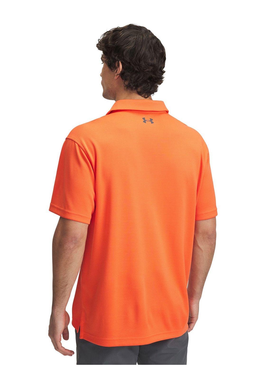 Polo Manga Corta UA Tech Hombre Naranja-1