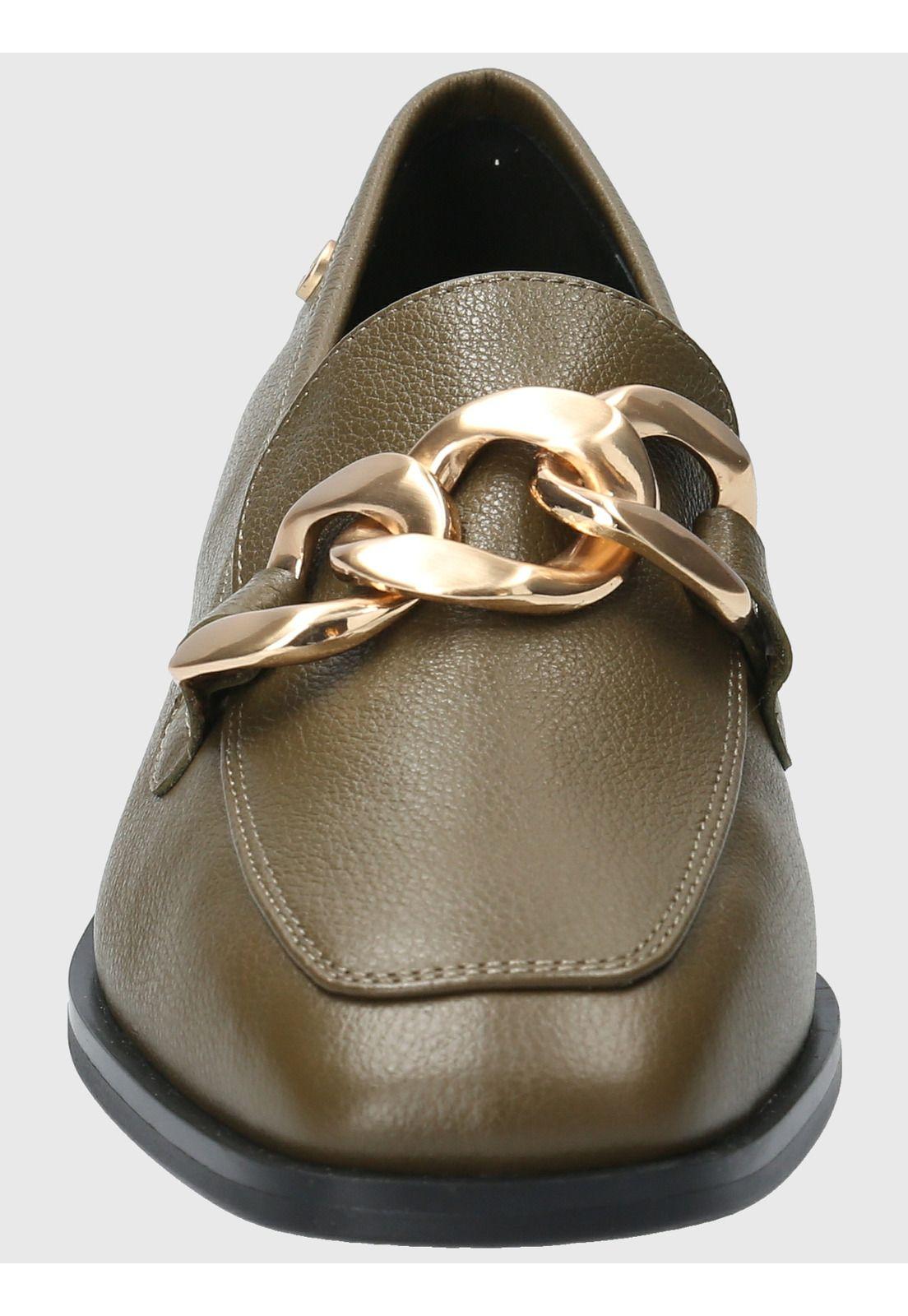 Mocasín Cuero Mujer Roberta Verde-3