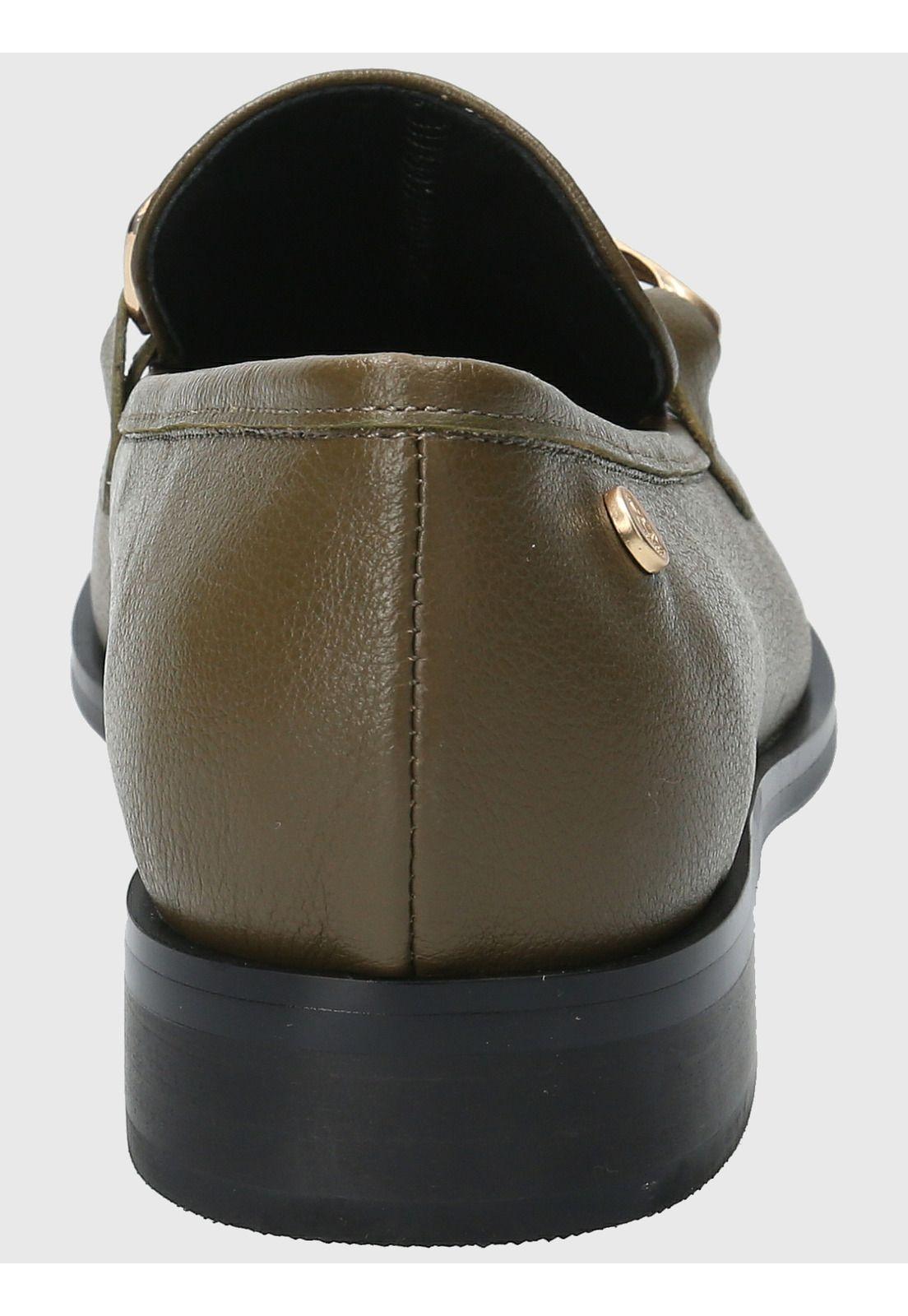 Mocasín Cuero Mujer Roberta Verde-6