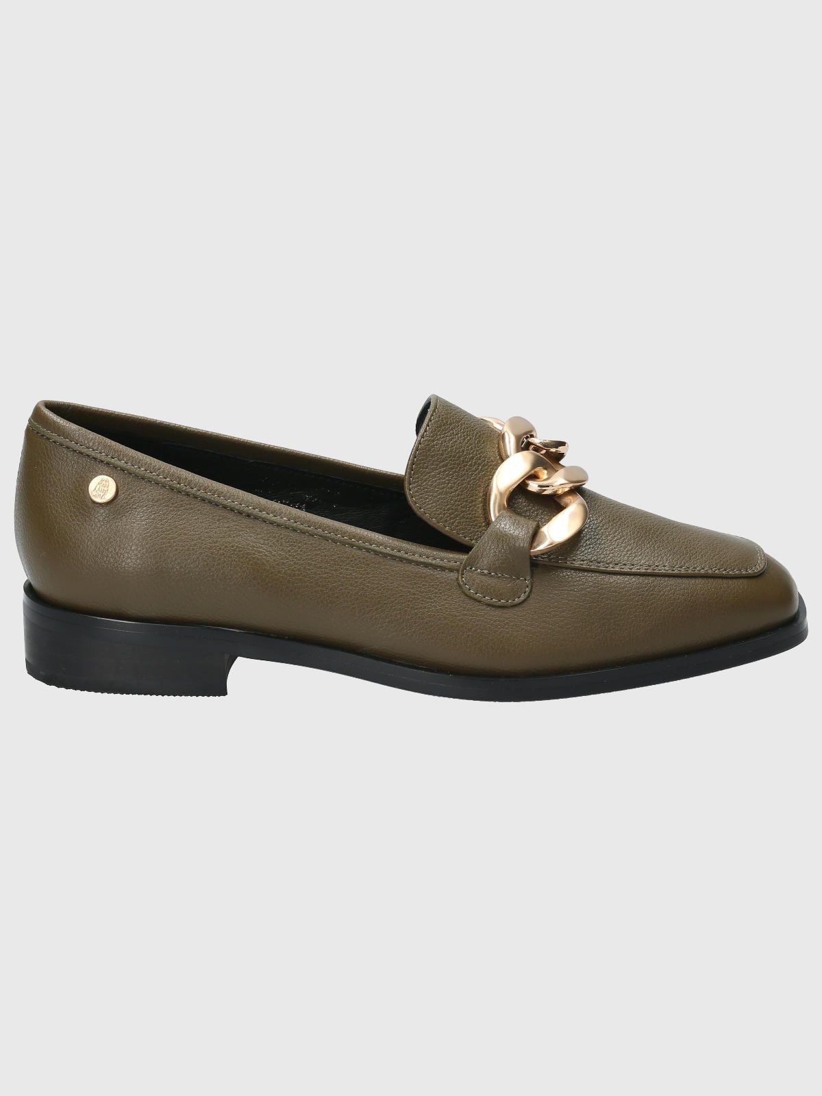 Mocasín Cuero Mujer Roberta Verde-1