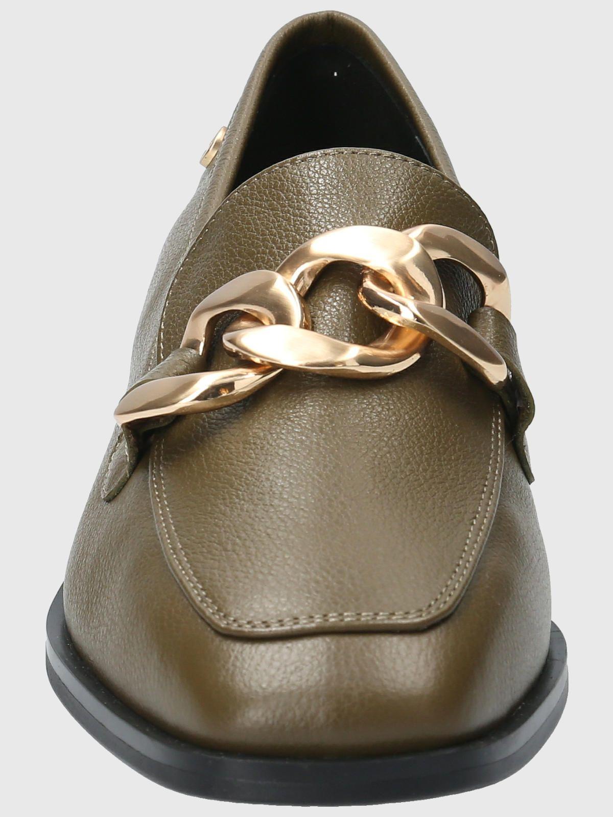 Mocasín Cuero Mujer Roberta Verde-3