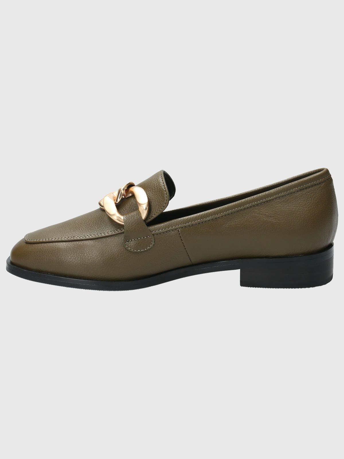 Mocasín Cuero Mujer Roberta Verde-5