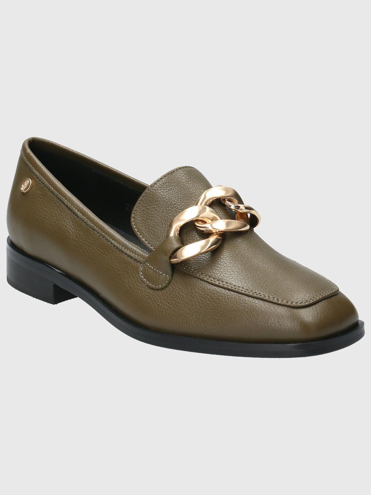 Mocasín Cuero Mujer Roberta Verde-0