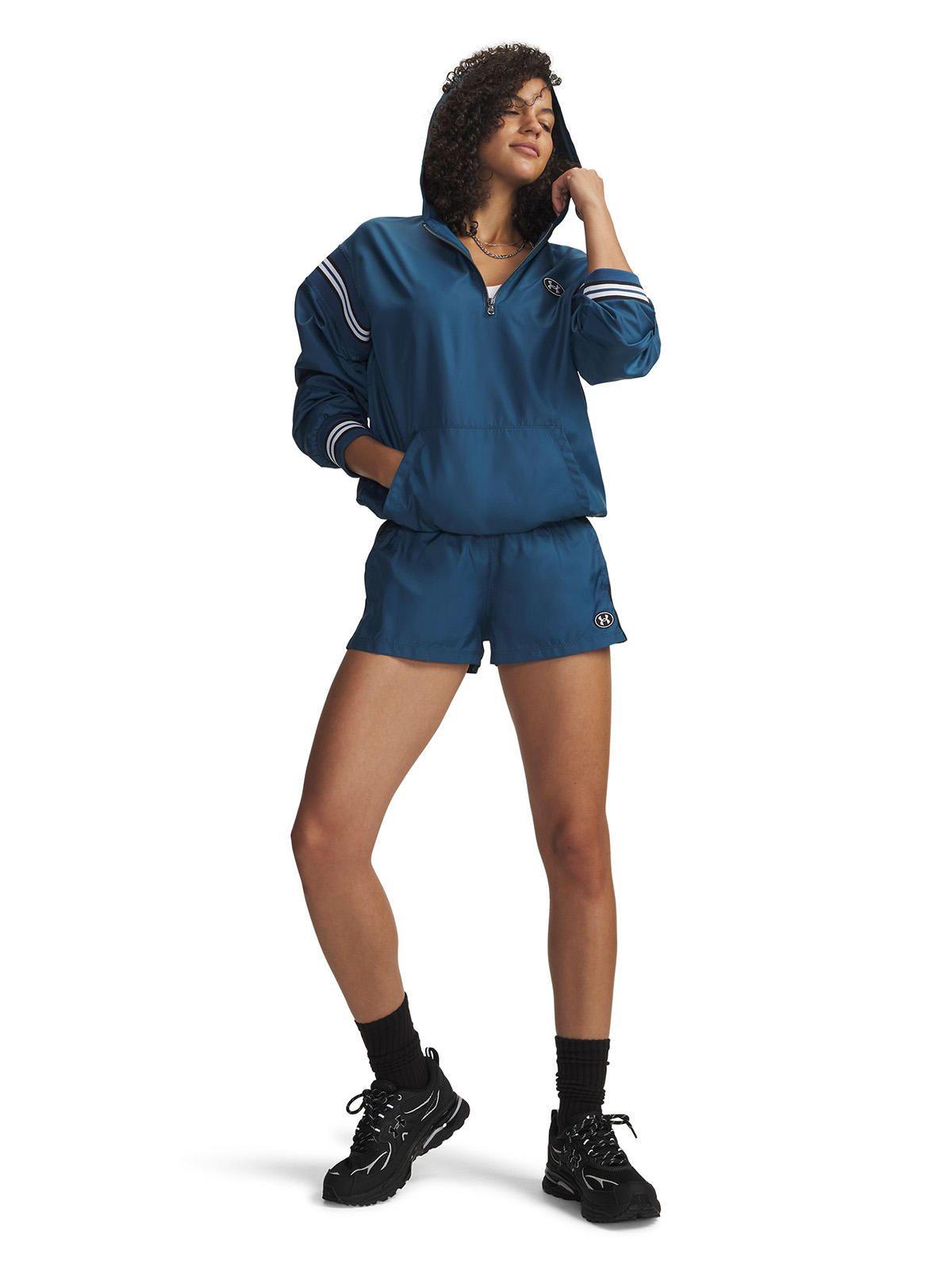 Short Mujer Icon Woven Heritage Azul-3