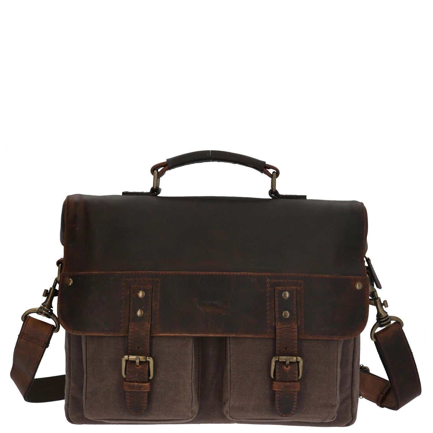 Maletín Canvas/Cuero Hombre WX Ganges II Café-0