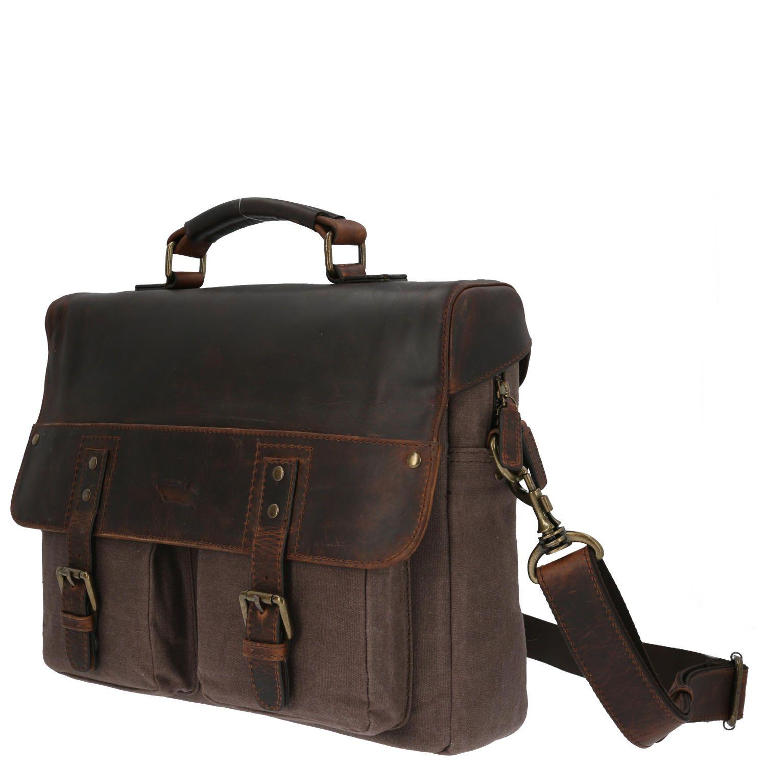 Maletín Canvas/Cuero Hombre WX Ganges II Café-1