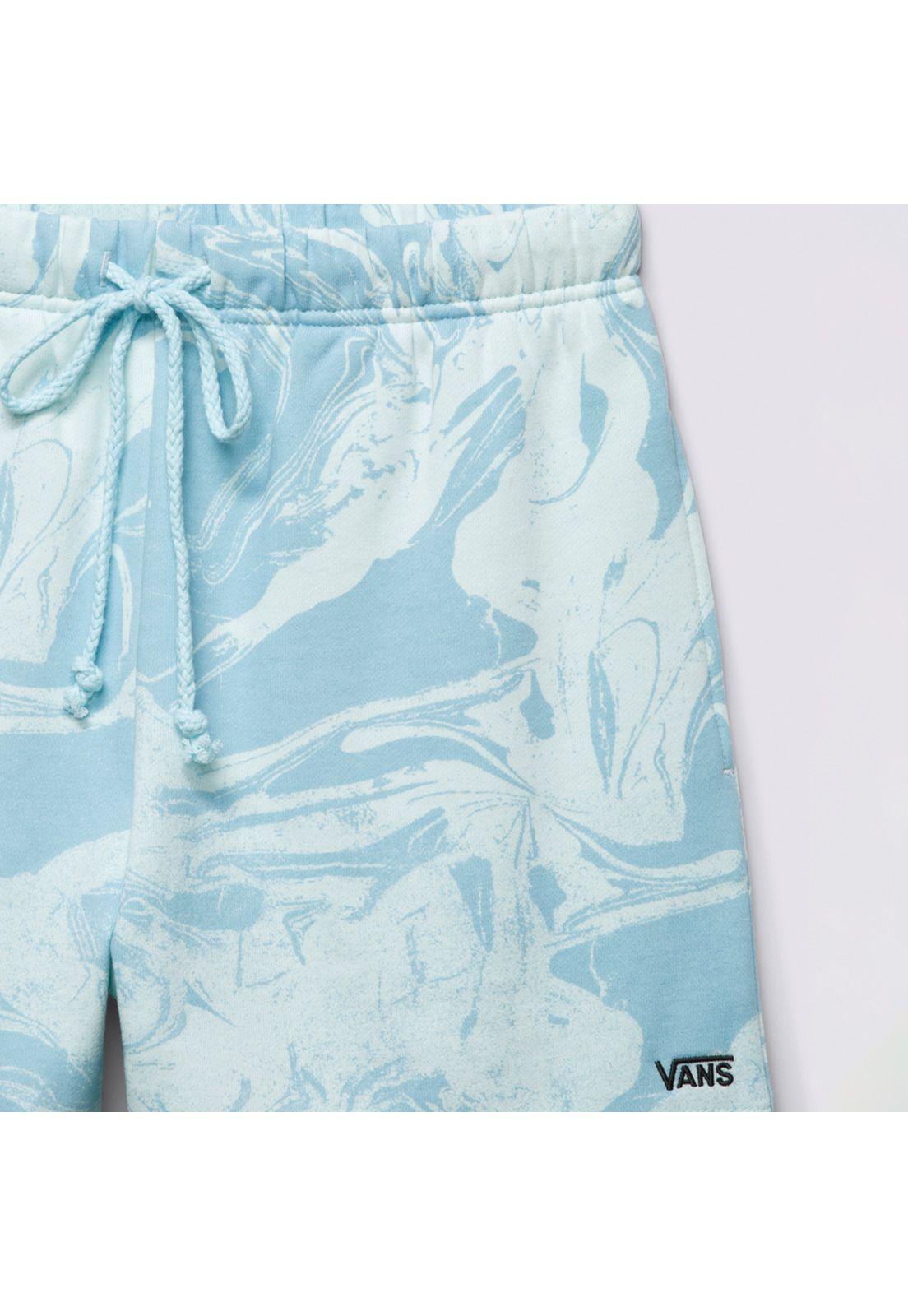 Short Marble Print Short Celeste Mujer-4