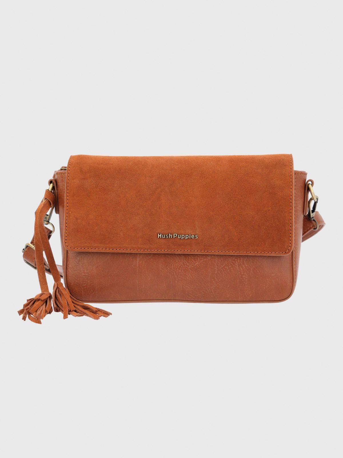 Cartera Ecocuero Mujer Ledger Cross Café-0